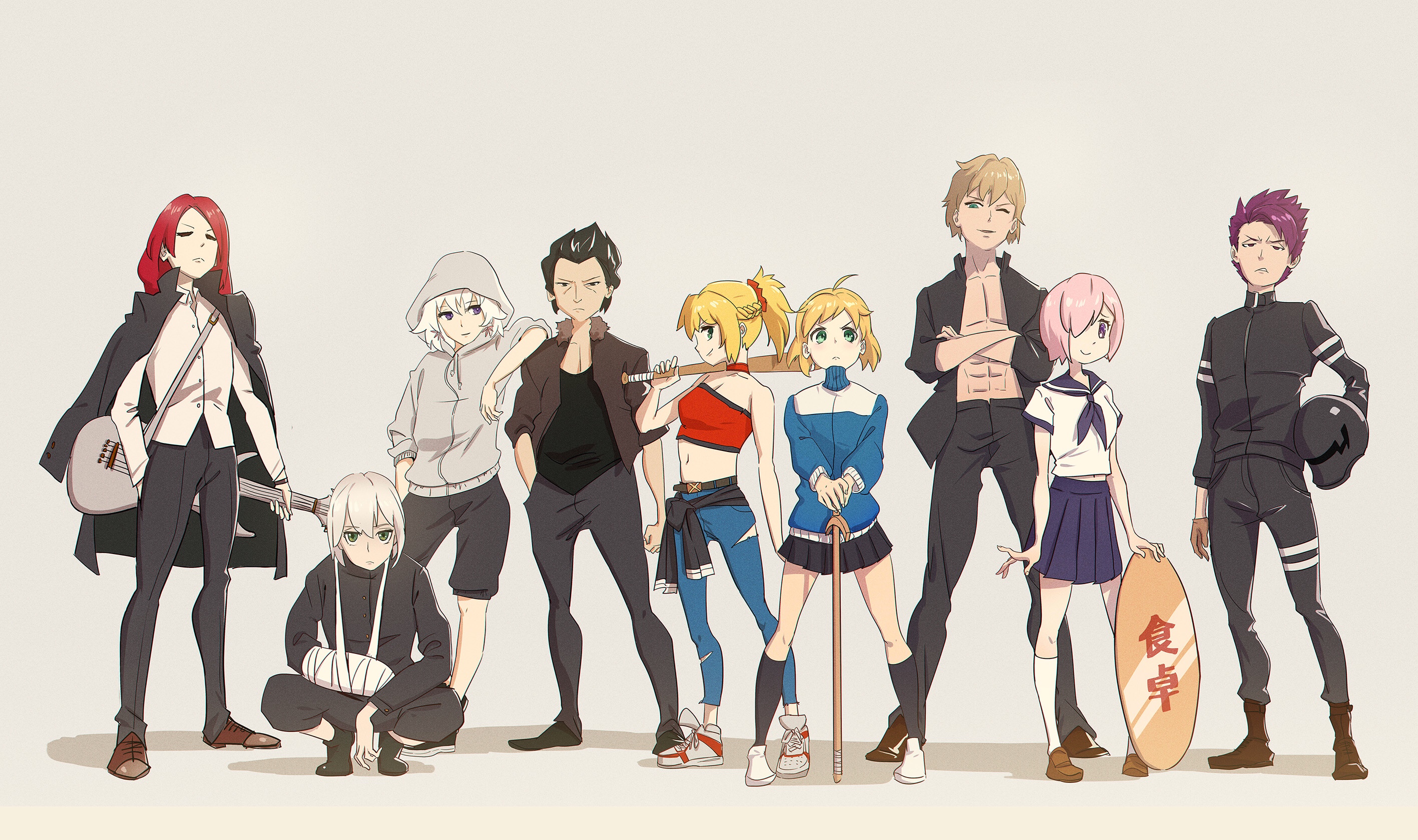 anime, fate/grand order, agravain (fate/grand order), artoria pendragon, bedivere (fate/grand order), gawain (fate/grand order), lancelot (fate/grand order), mashu kyrielight, merlin (fate series), mordred (fate/apocrypha), tristan (fate/grand order), fate series
