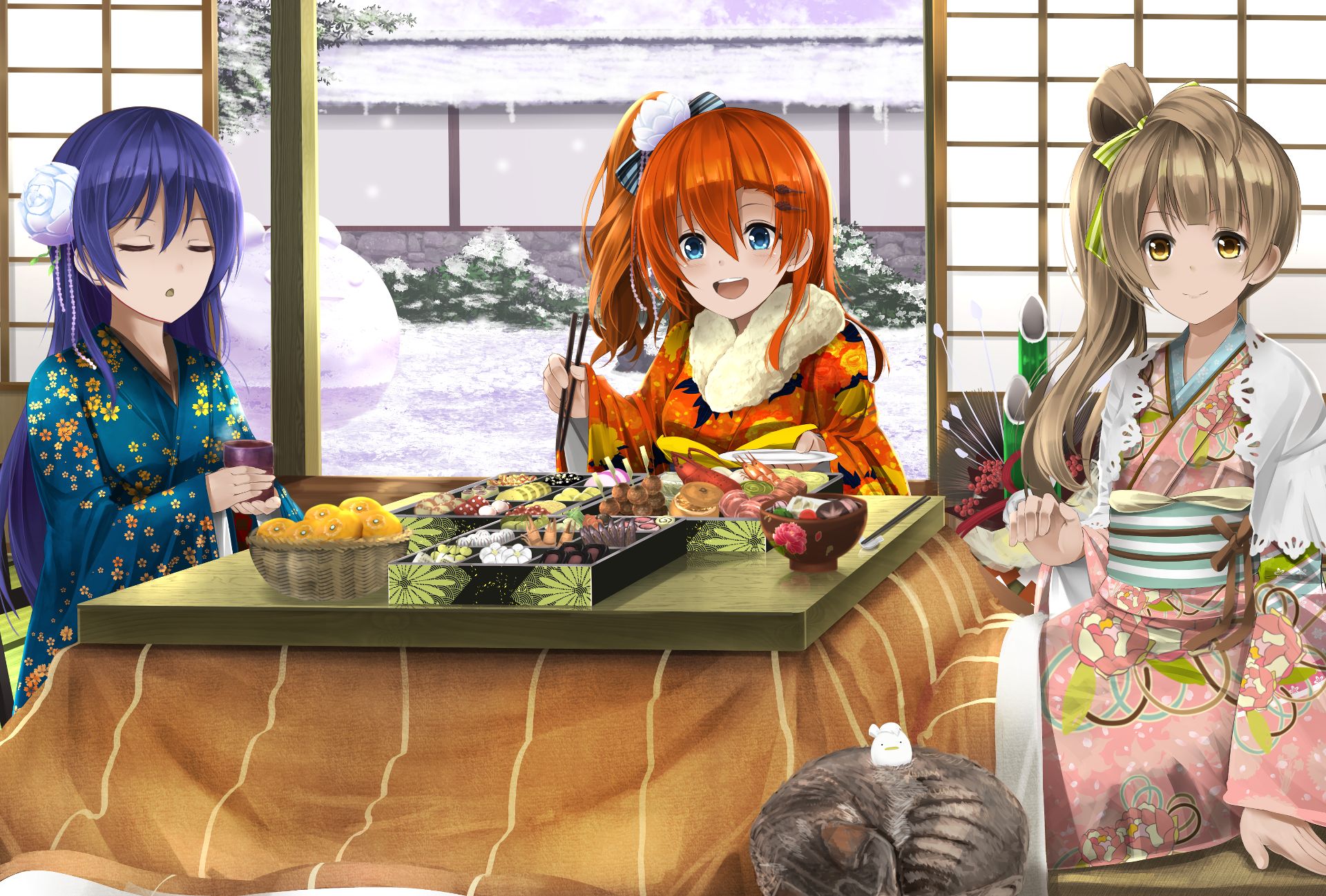 Free download wallpaper Anime, Honoka Kousaka, Kotori Minami, Umi Sonoda, Love Live! on your PC desktop