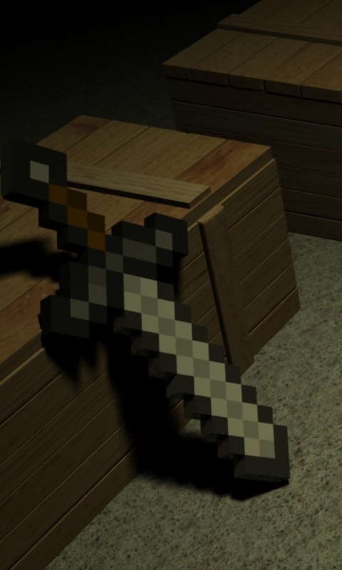 Download mobile wallpaper Minecraft, Sword, Video Game, Mojang, Pickaxe for free.