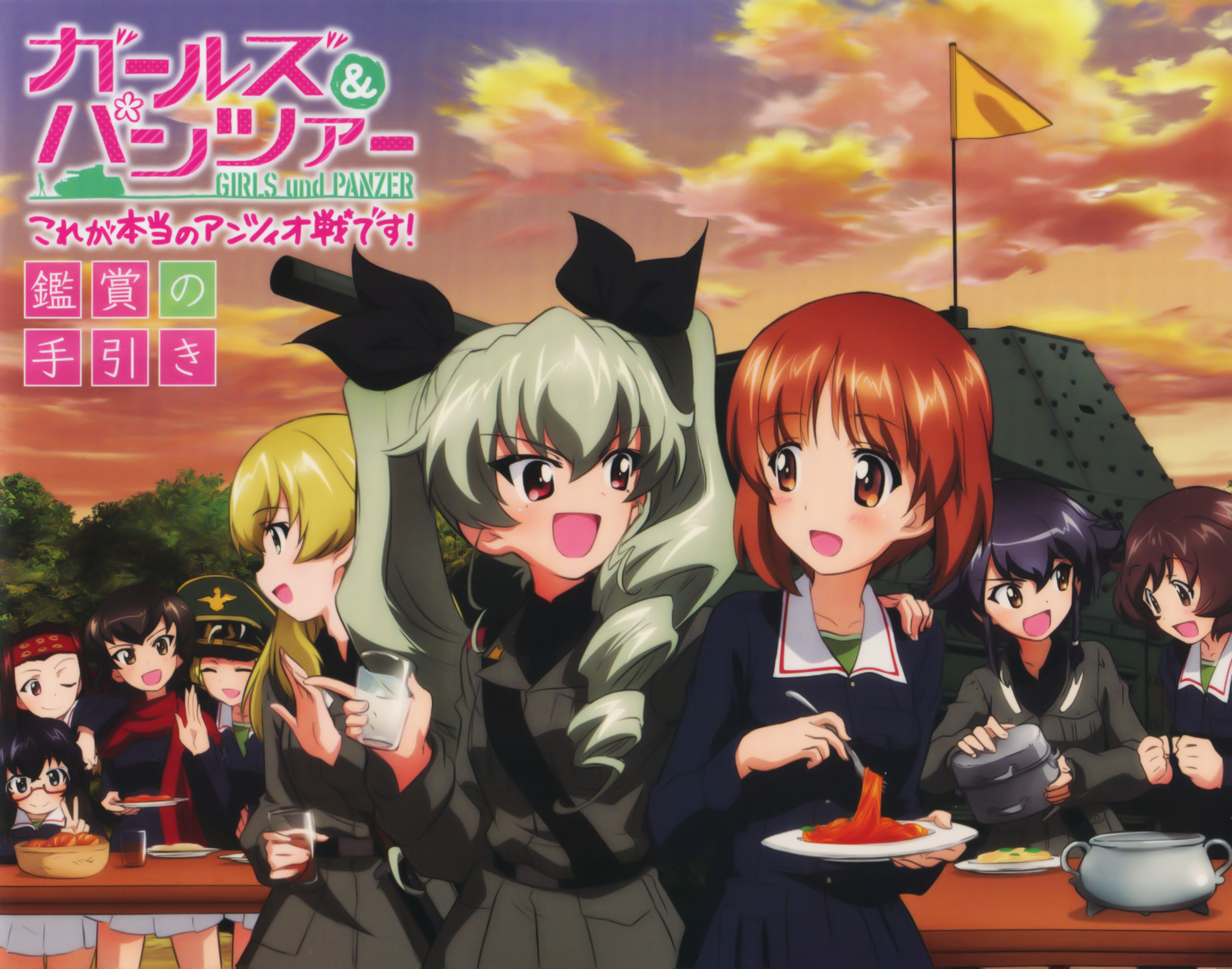 anime, girls und panzer, anchovy (girls und panzer), carpaccio (girls und panzer), miho nishizumi, pepperoni (girls und panzer)