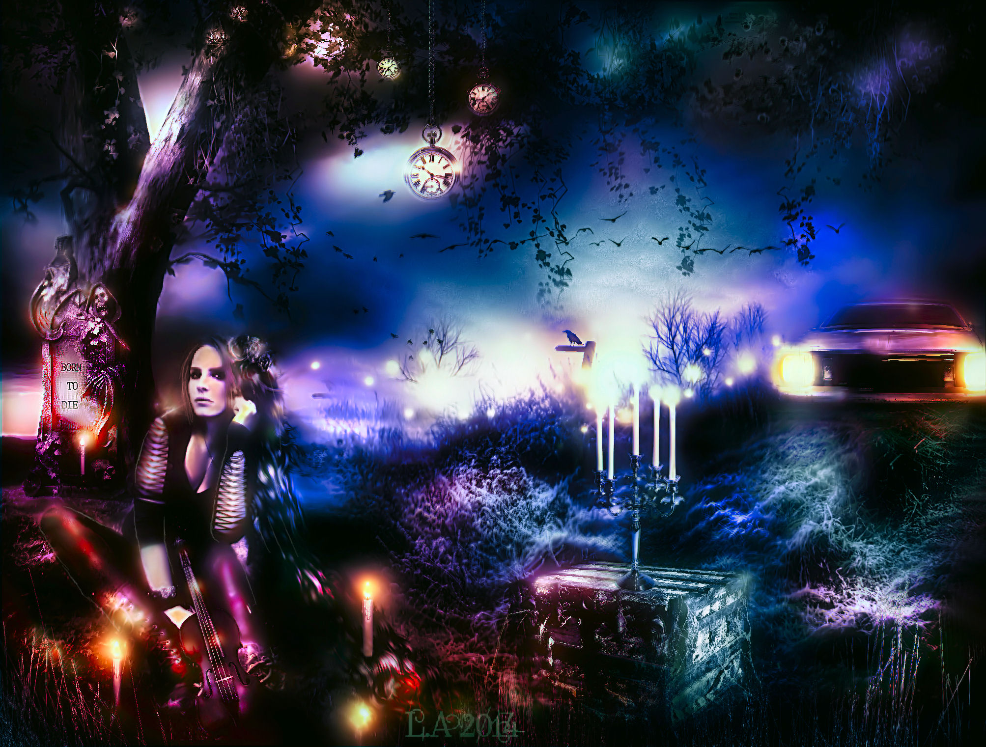 Laden Sie das Musik, Auto, Kerze, Nacht, Himmel, Lana Del Rey-Bild kostenlos auf Ihren PC-Desktop herunter