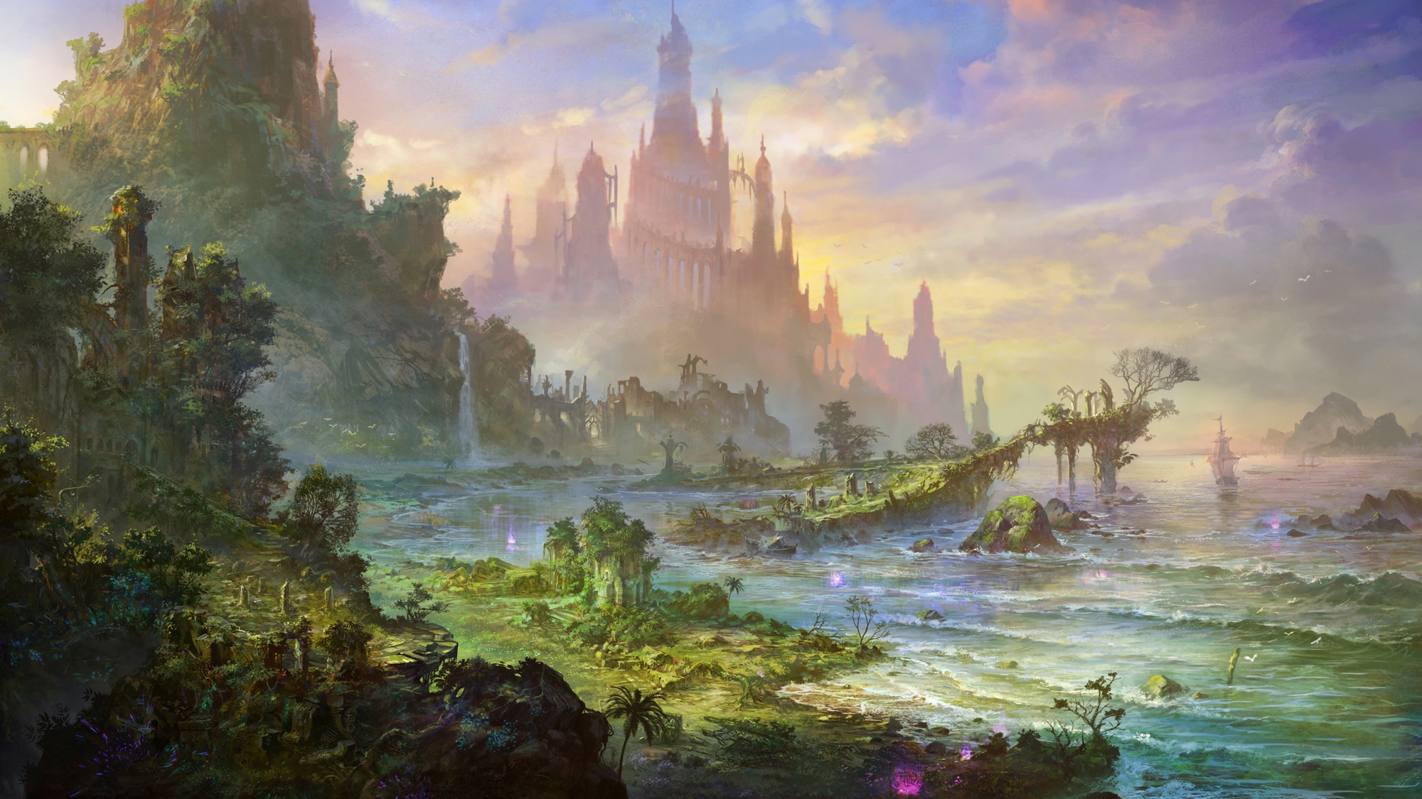 Free download wallpaper Fantasy, Castles, Castle on your PC desktop