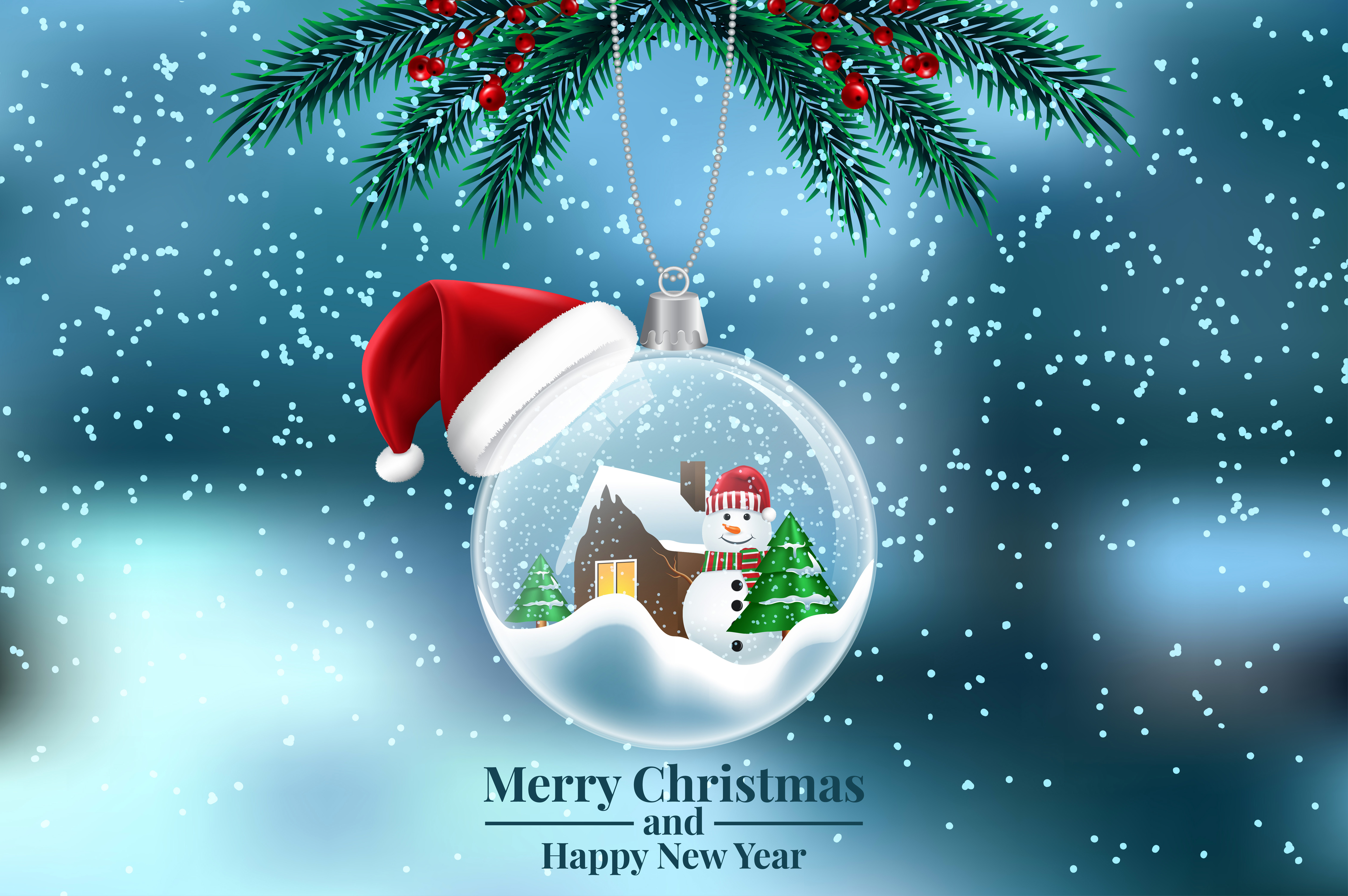 Download mobile wallpaper New Year, Snowman, Christmas, Holiday, Christmas Ornaments for free.