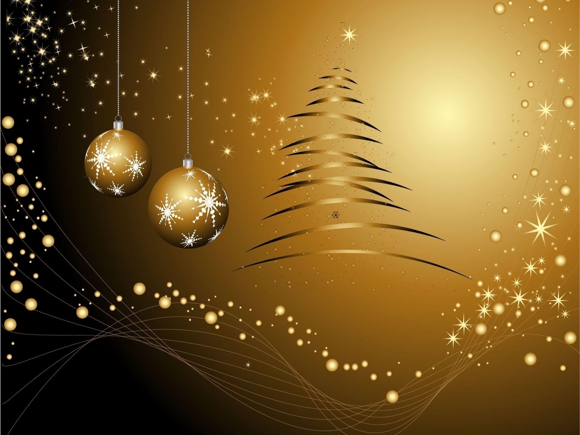 Download mobile wallpaper Christmas, Holiday, Christmas Tree, Golden, Bauble for free.