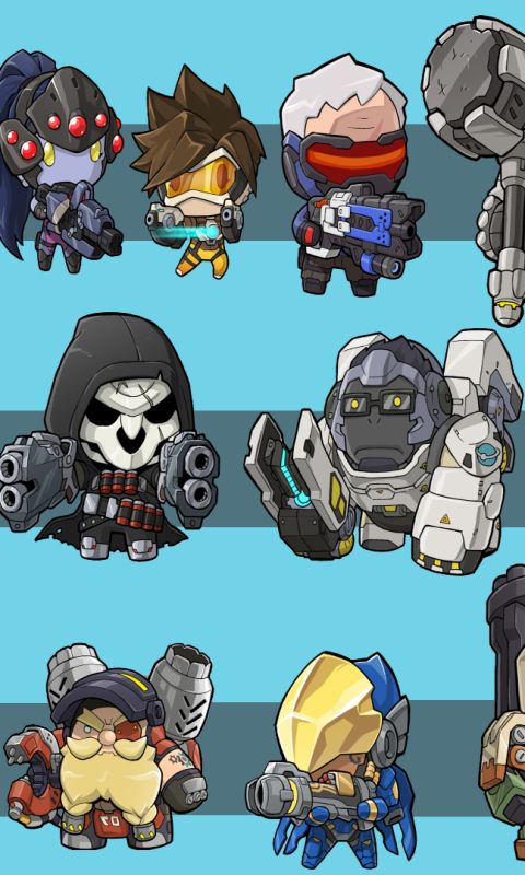 Download mobile wallpaper Overwatch, Video Game, Chibi, Bastion (Overwatch), Mercy (Overwatch), Reinhardt (Overwatch), Hanzo (Overwatch), Pharah (Overwatch), Reaper (Overwatch), Symmetra (Overwatch), Tracer (Overwatch), Torbjörn (Overwatch), Widowmaker (Overwatch), Winston (Overwatch), Zenyatta (Overwatch), Genji (Overwatch), Mccree (Overwatch), Roadhog (Overwatch), D Va (Overwatch), Junkrat (Overwatch), Soldier: 76 (Overwatch), Lúcio (Overwatch), Mei (Overwatch), Zarya (Overwatch) for free.