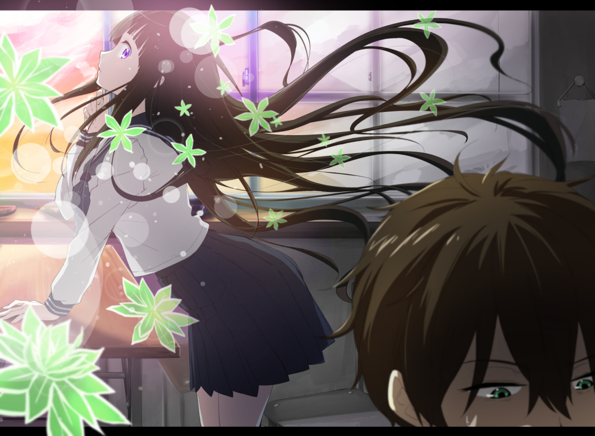 Baixe gratuitamente a imagem Anime, Eru Chitanda, Hōtarō Oreki, Hyouka na área de trabalho do seu PC