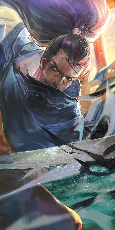 HDデスクトップ 壁紙: テレビゲーム, リーグ・オブ・レジェンズ, マスク, 忍者, 武士, 剣, ヤスオ (League Of ...