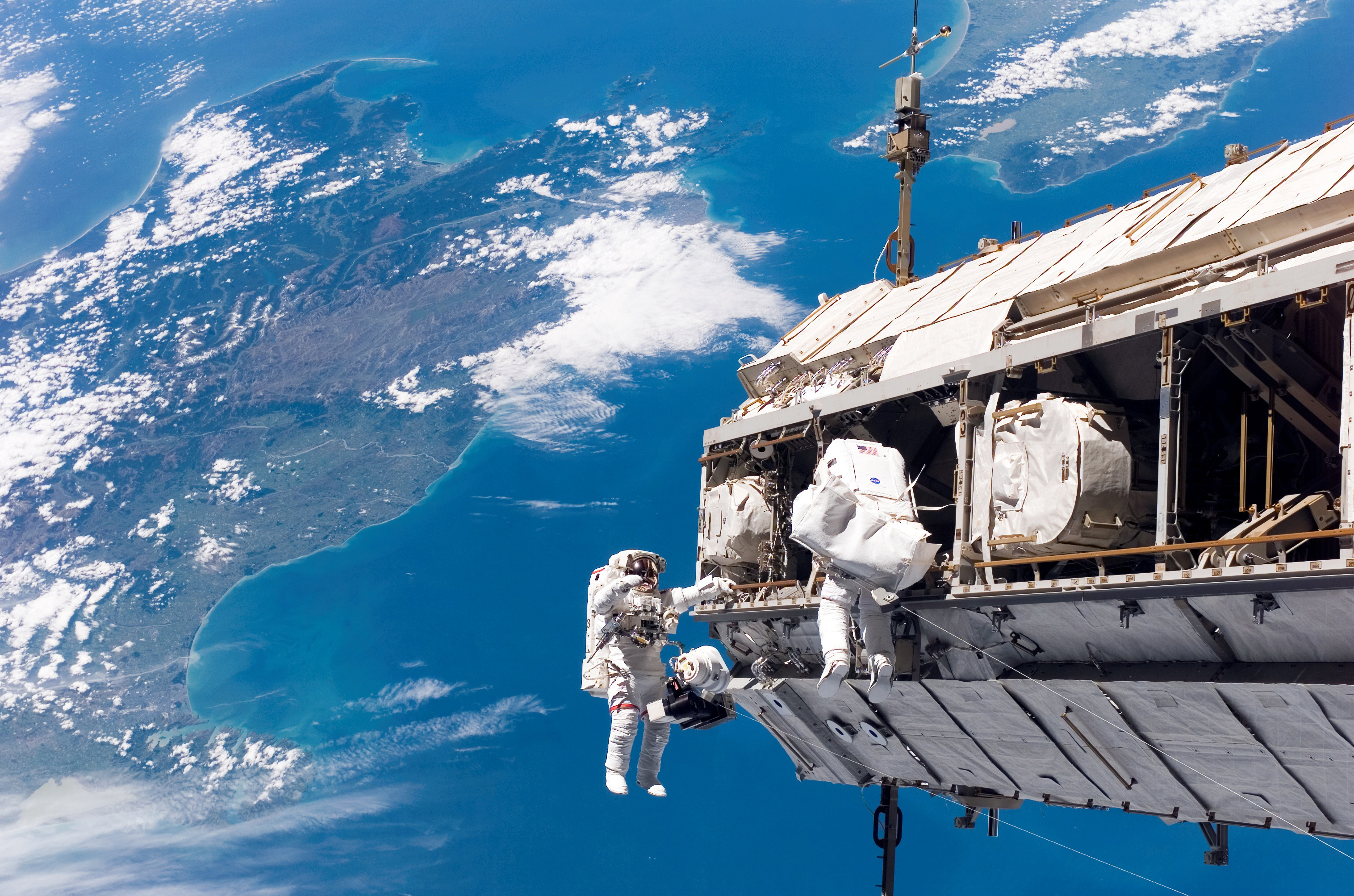 164488 завантажити шпалери космонавт, створено людиною, наса, земля, космос - заставки і картинки безкоштовно