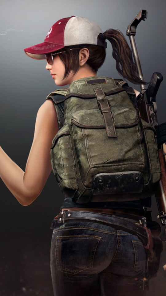 Download mobile wallpaper Hat, Video Game, Gun, Ponytail, Playerunknown's Battlegrounds for free.