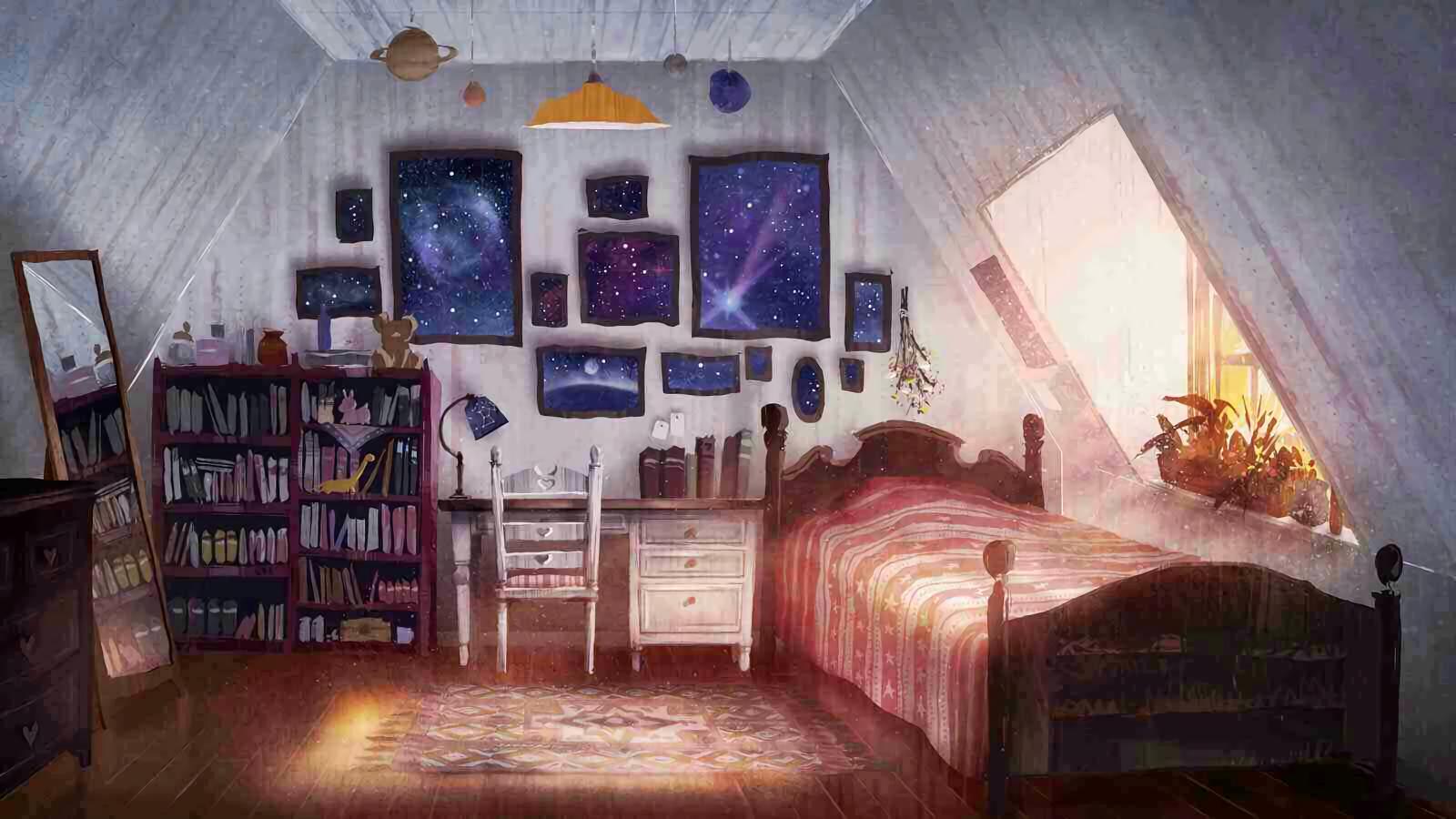 anime, wish upon the pleiades, bedroom