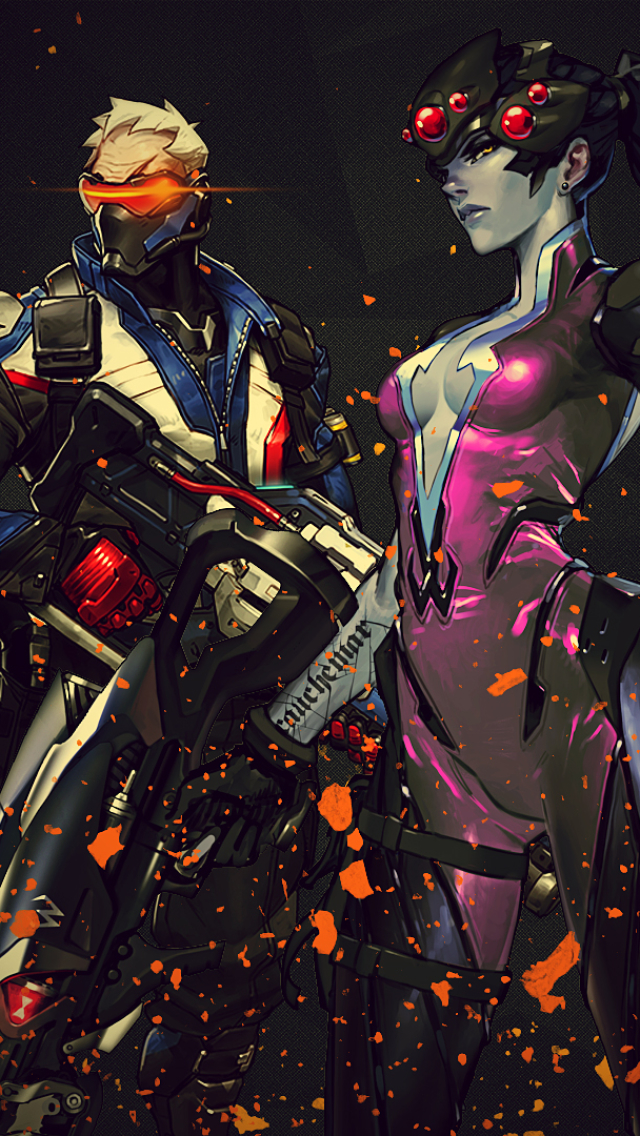 Download mobile wallpaper Overwatch, Video Game, Widowmaker (Overwatch), Soldier: 76 (Overwatch) for free.