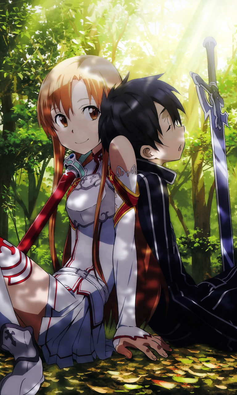 Descarga gratuita de fondo de pantalla para móvil de Sword Art Online, Animado, Asuna Yuuki, Kirito (Arte De Espada En Línea).