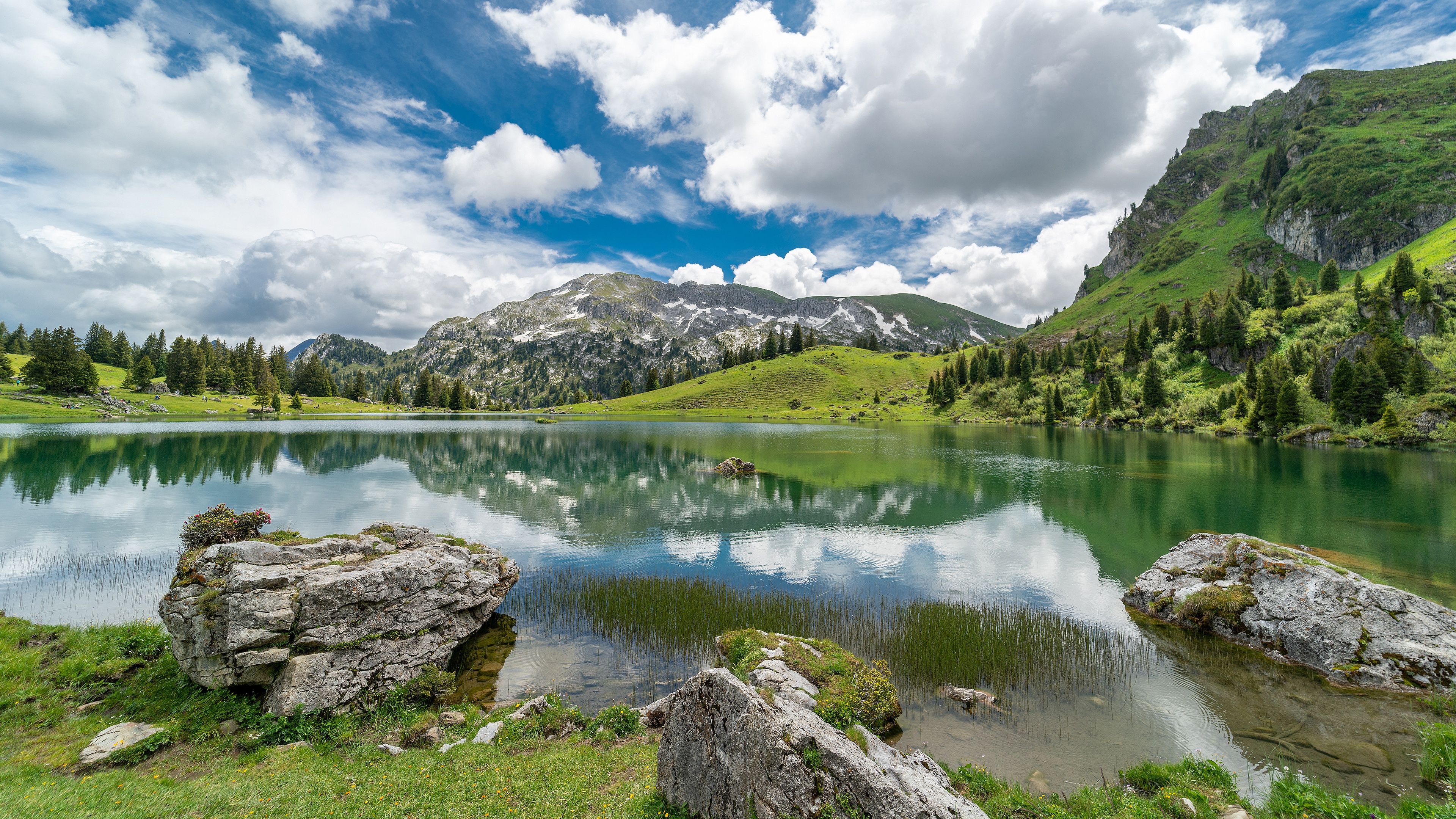 Laden Sie das Landschaft, See, Stein, Gebirge, Wolke, Himmel, Erde/natur, Spiegelung-Bild kostenlos auf Ihren PC-Desktop herunter
