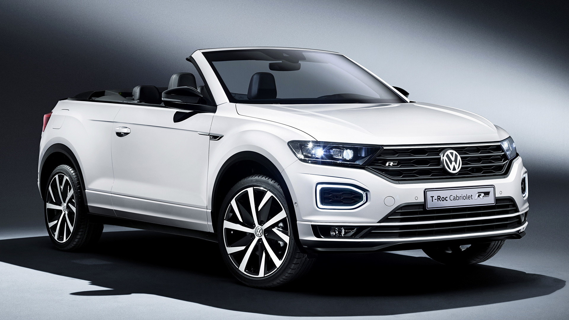 Download mobile wallpaper Volkswagen, Car, Suv, Convertible, Vehicles, White Car, Crossover Car, Subcompact Car, Volkswagen T Roc R Line for free.