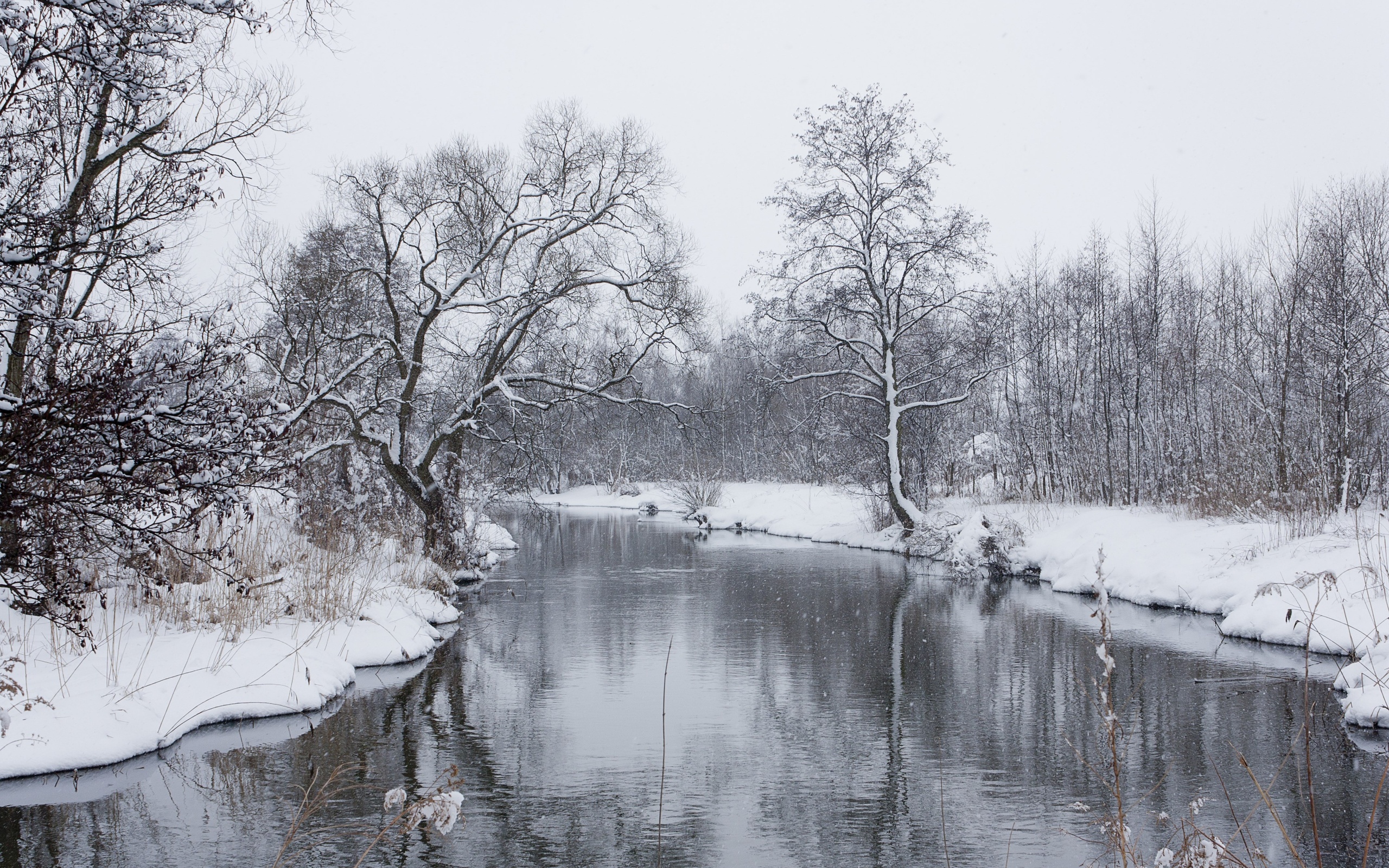 Download mobile wallpaper Winter, Earth, River for free.