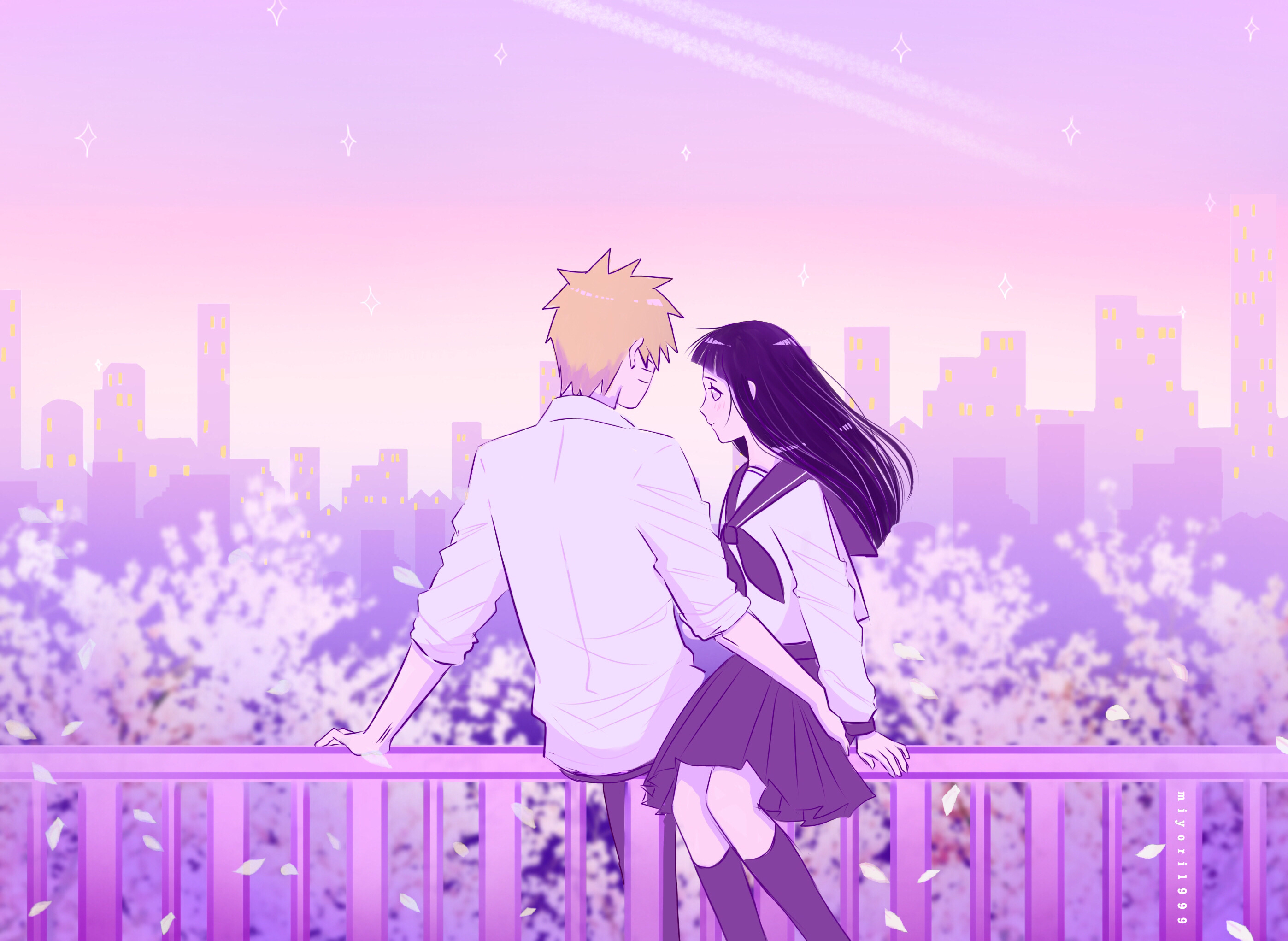 Download mobile wallpaper Anime, Naruto, School Uniform, Hinata Hyuga, Naruto Uzumaki for free.