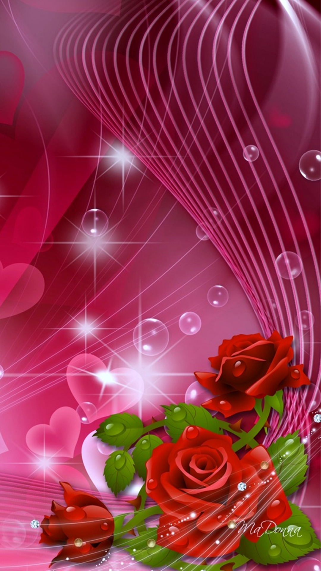Download mobile wallpaper Love, Rose, Heart, Artistic, Romantic for free.
