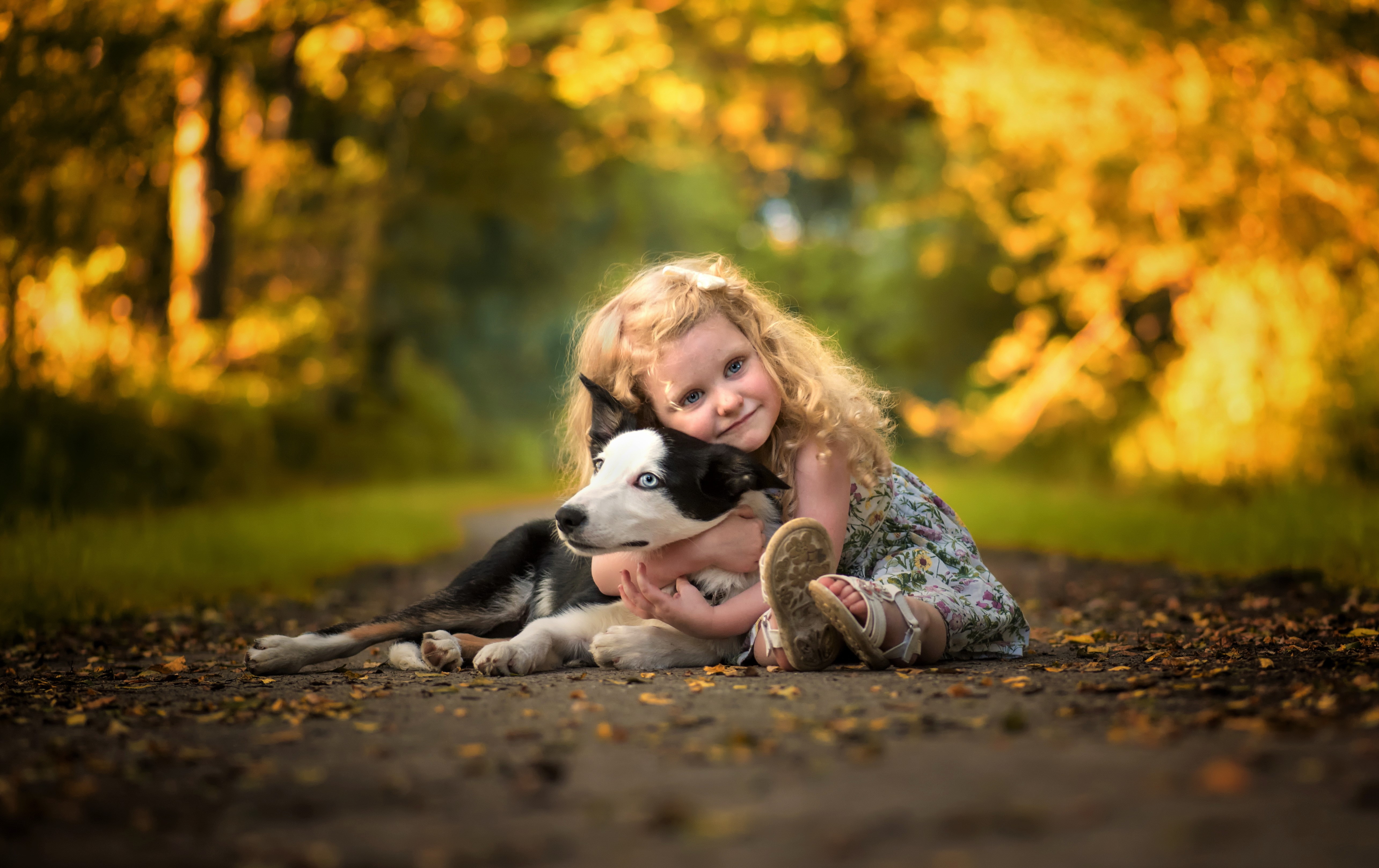 Laden Sie das Liebe, Hund, Süß, Kind, Umarmung, Fotografie-Bild kostenlos auf Ihren PC-Desktop herunter
