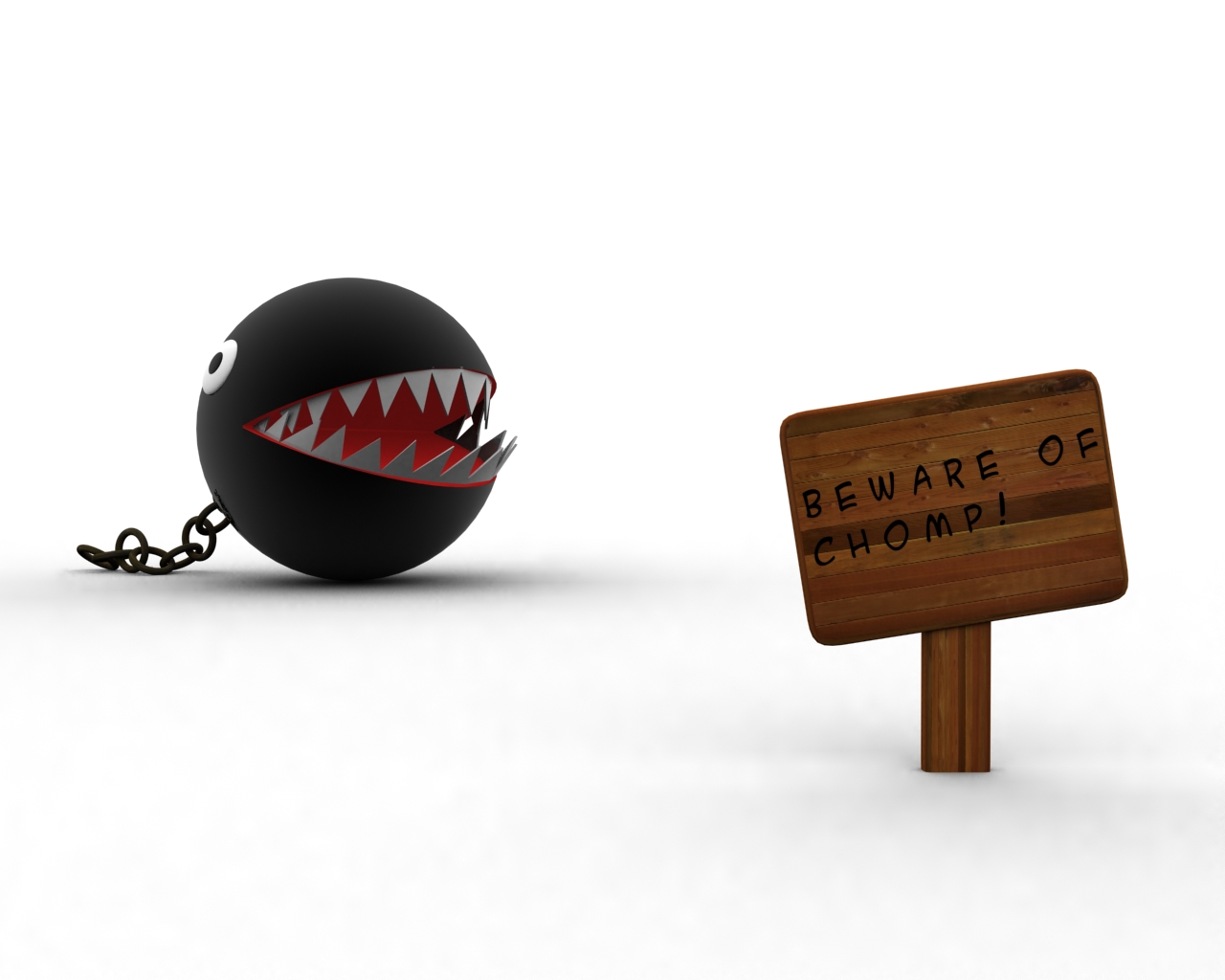 Download mobile wallpaper Mario, Video Game, Chain Chomp for free.