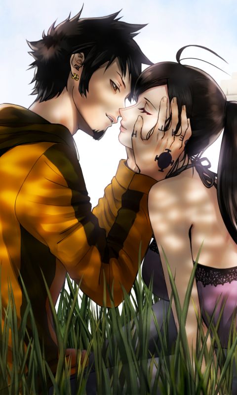 Handy-Wallpaper Animes, One Piece, Nico Robin, Trafalgar Gesetz kostenlos herunterladen.