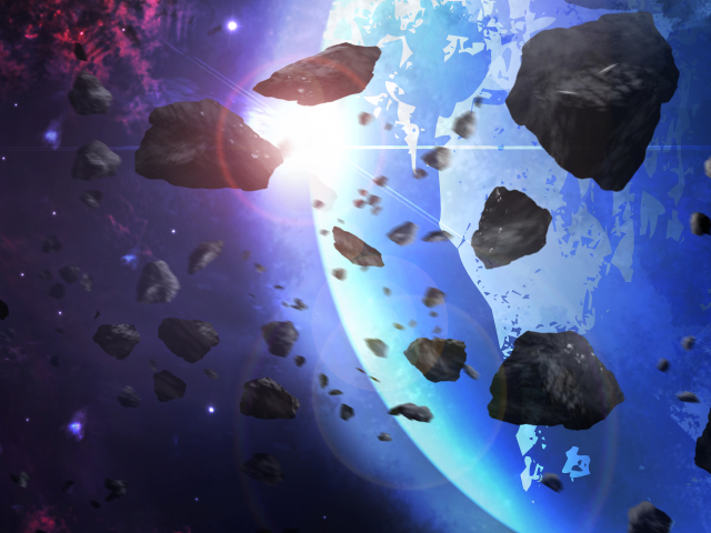 Free download wallpaper Earth, Space, Artistic, Asteroid on your PC desktop