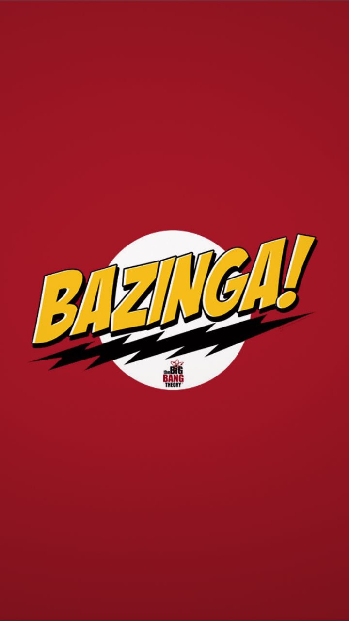 Handy-Wallpaper Logo, Fernsehserien, The Big Bang Theory, Bazinga kostenlos herunterladen.