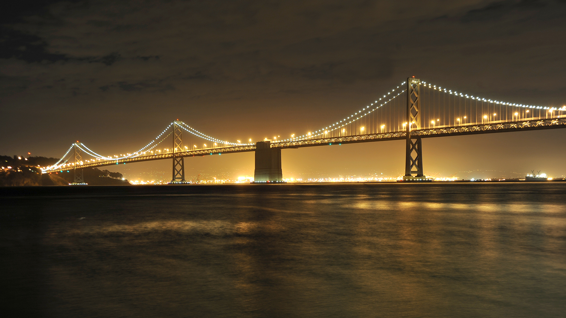 Téléchargez gratuitement l'image Bay Bridge, Des Ponts, Construction Humaine, San Fransisco sur le bureau de votre PC