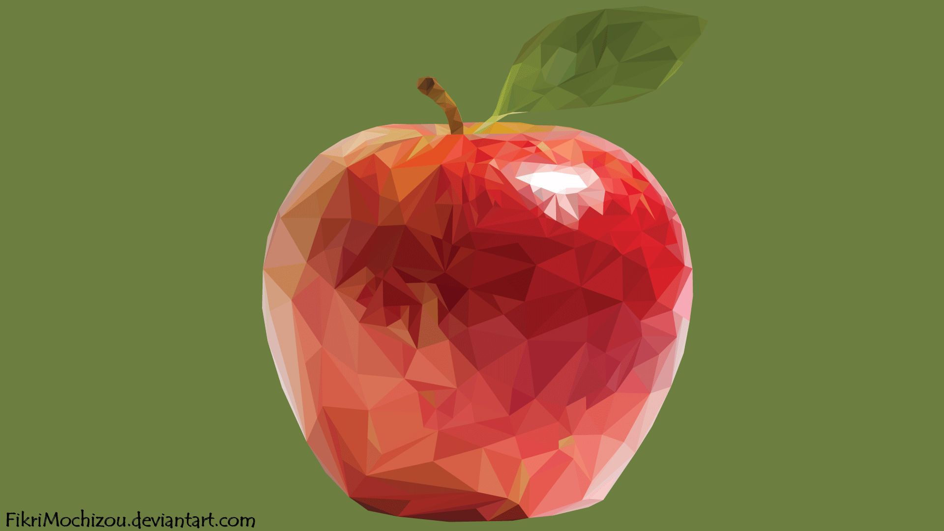 Free download wallpaper Food, Apple, Artistic, Facets on your PC desktop