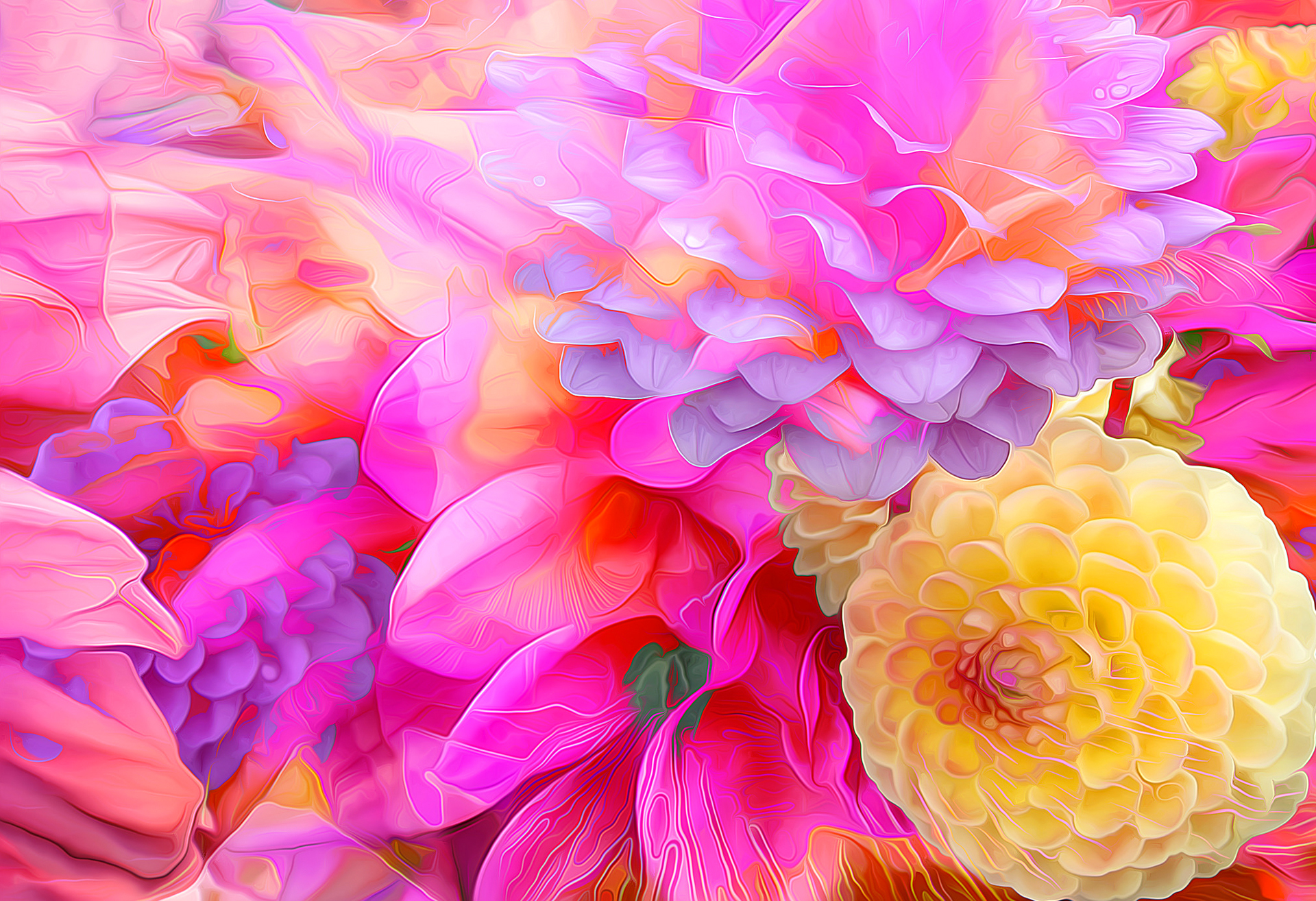 Free download wallpaper Flower, Colors, Colorful, Painting, Artistic, Oil Painting on your PC desktop