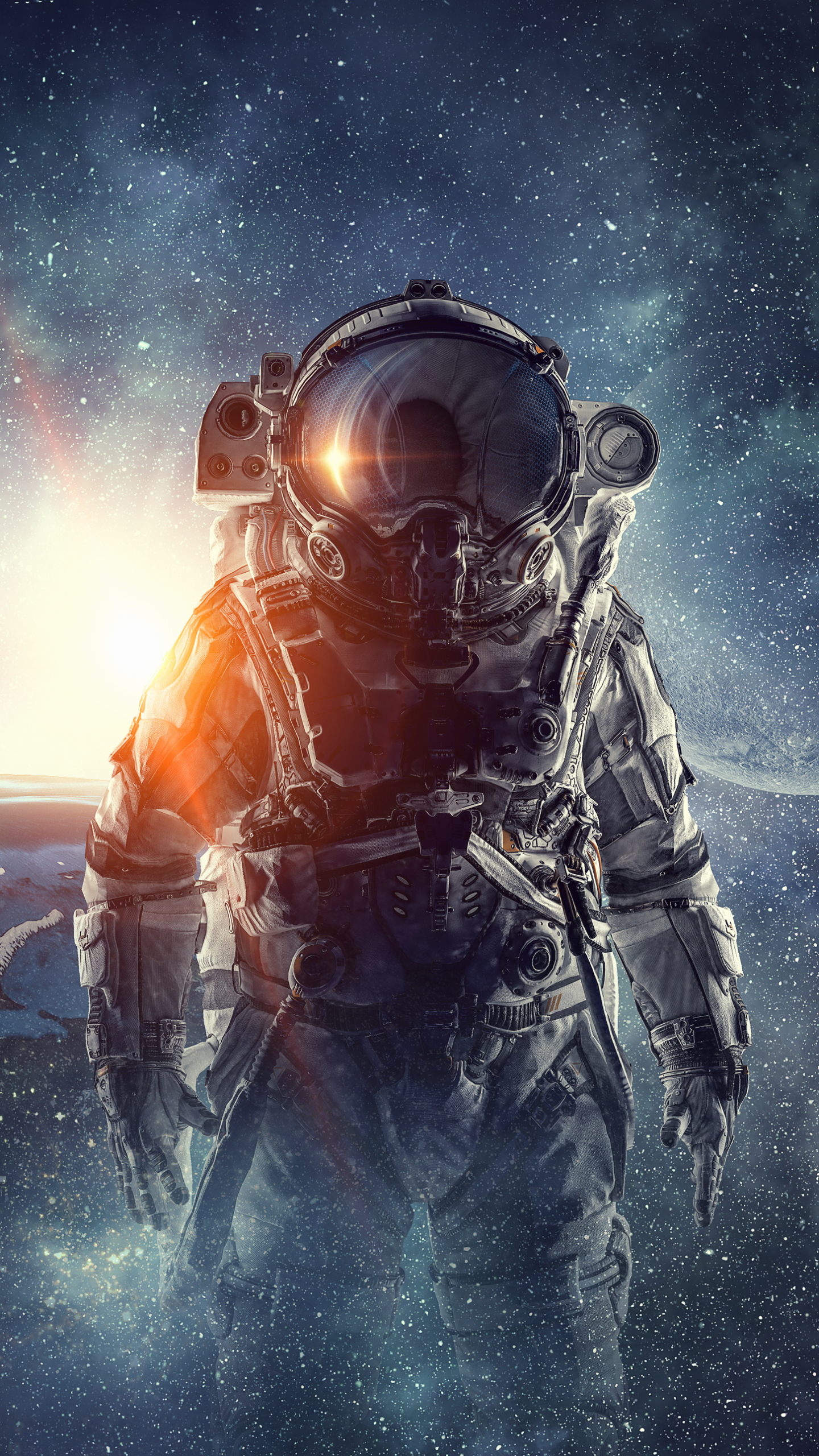 Descarga gratuita de fondo de pantalla para móvil de Ciencia Ficción, Astronauta.