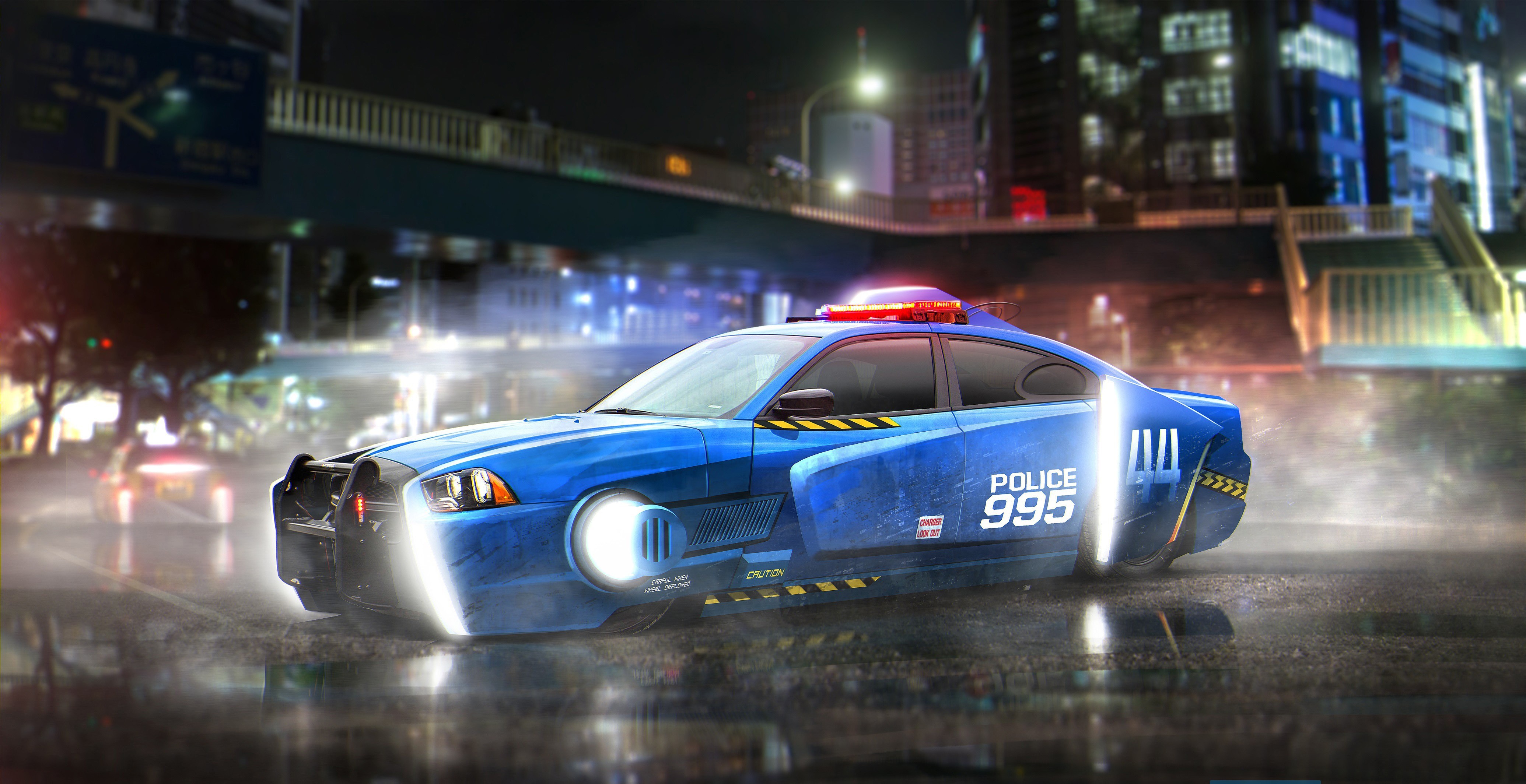PCデスクトップに車, Sf, 夜, 警察, 車両, 未来的な画像を無料でダウンロード