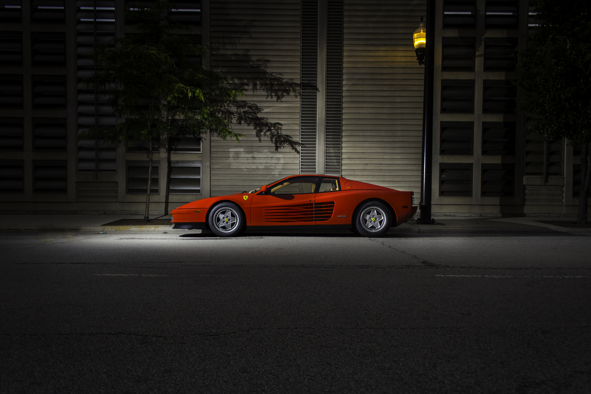 Download mobile wallpaper F110, Testarossa, Side View, Ferrari, Night, Cars for free.