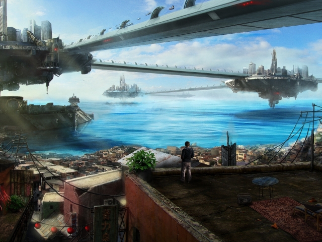 Free download wallpaper Landscape, Sci Fi on your PC desktop