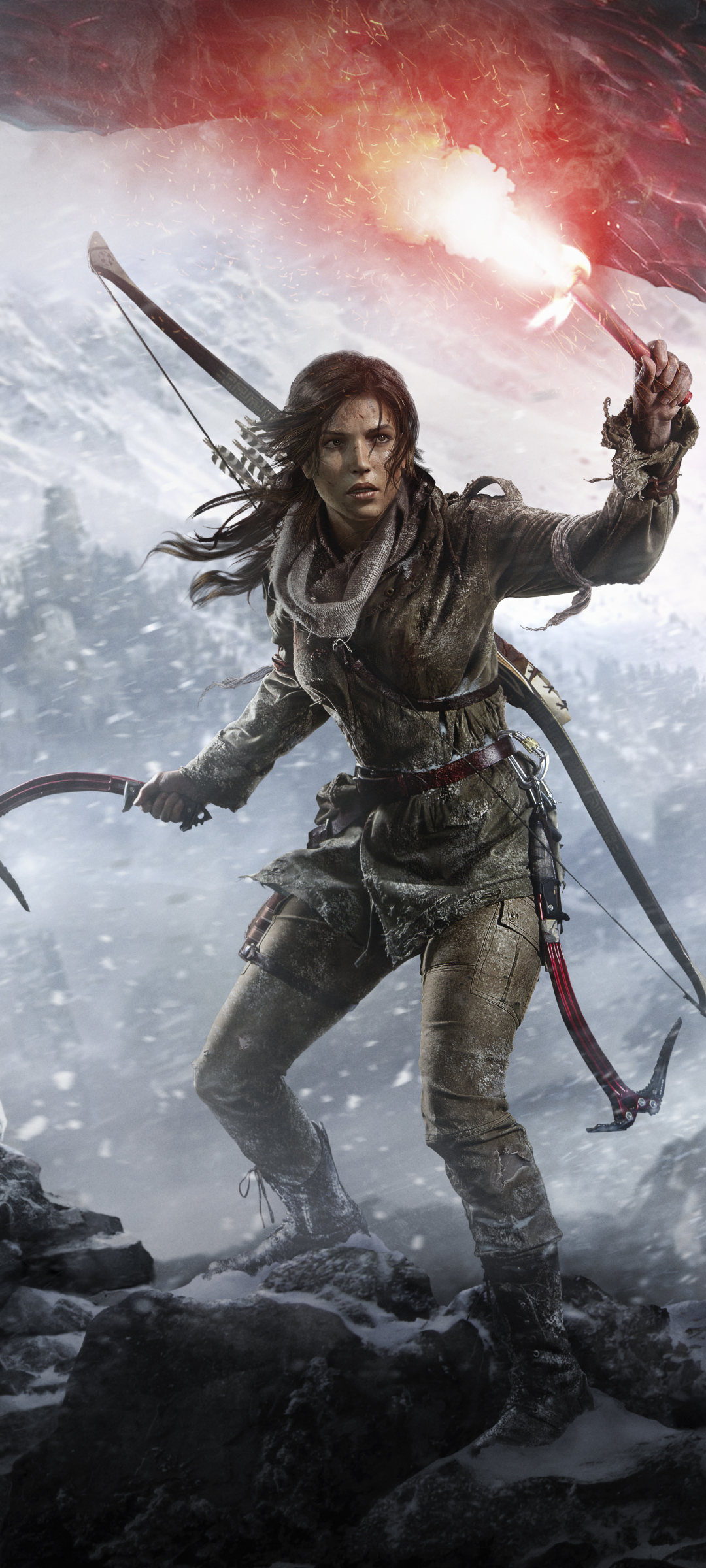 Handy-Wallpaper Rise Of The Tomb Raider, Lara Croft, Tomb Raider, Computerspiele kostenlos herunterladen.