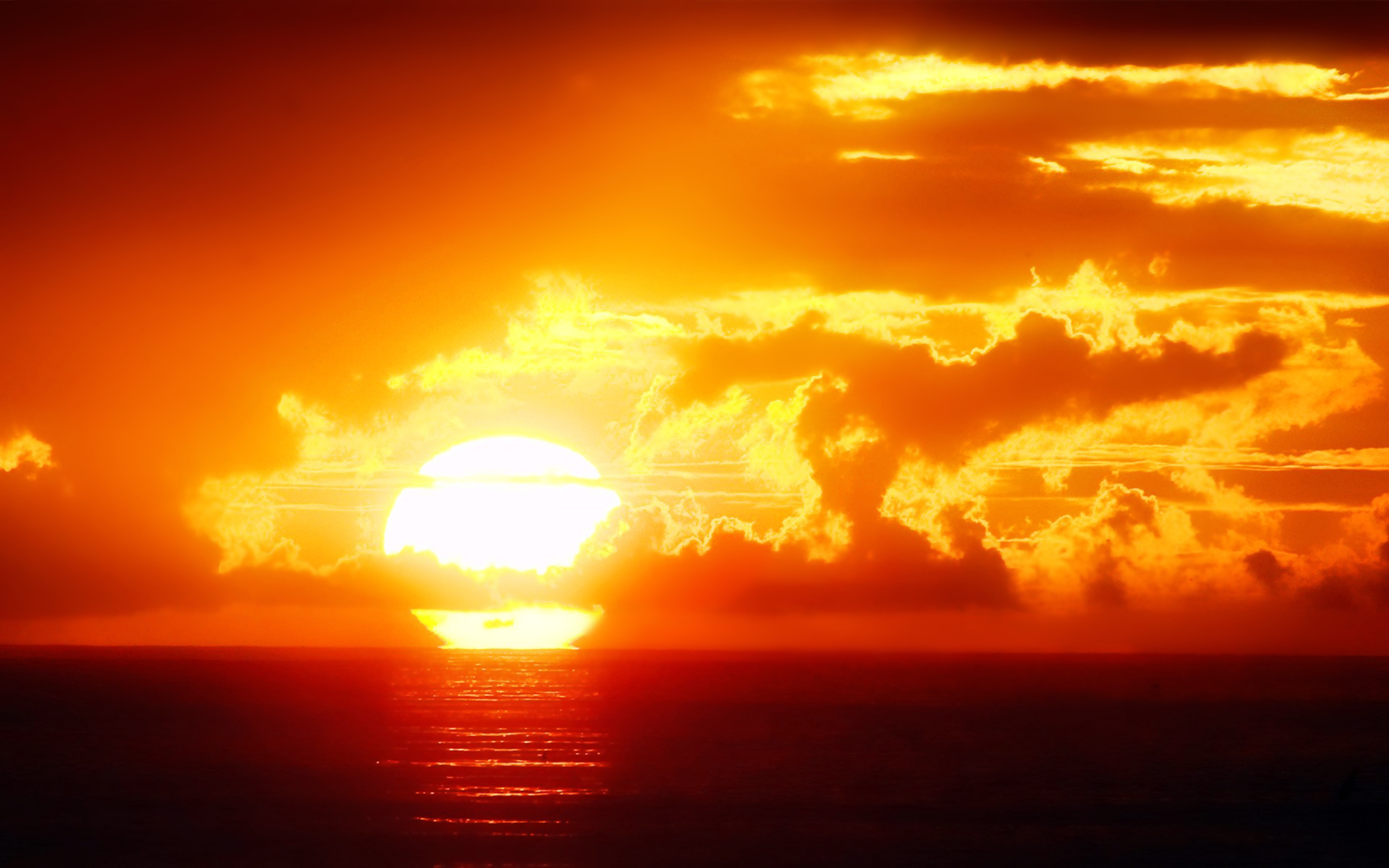Téléchargez gratuitement l'image Coucher De Soleil, Mer, Océan, Nuage, Ciel, Soleil, La Nature, Terre/nature, Couleur Orange) sur le bureau de votre PC