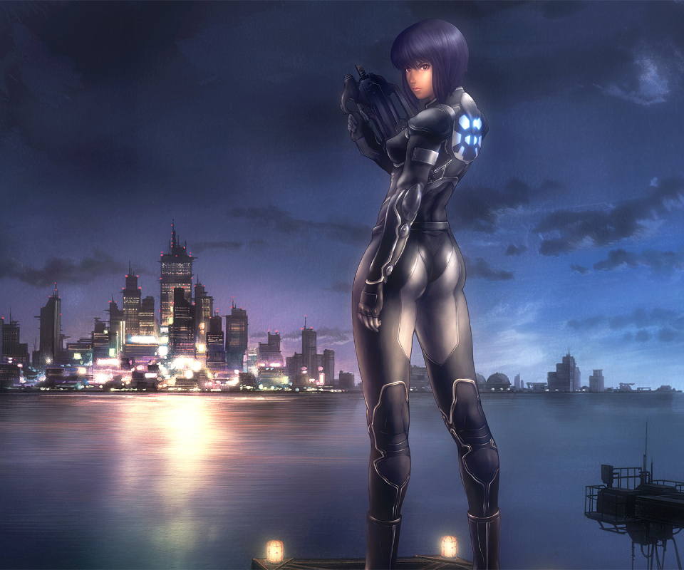 Download mobile wallpaper Anime, City, Warrior, Futuristic, Ghost In The Shell for free.