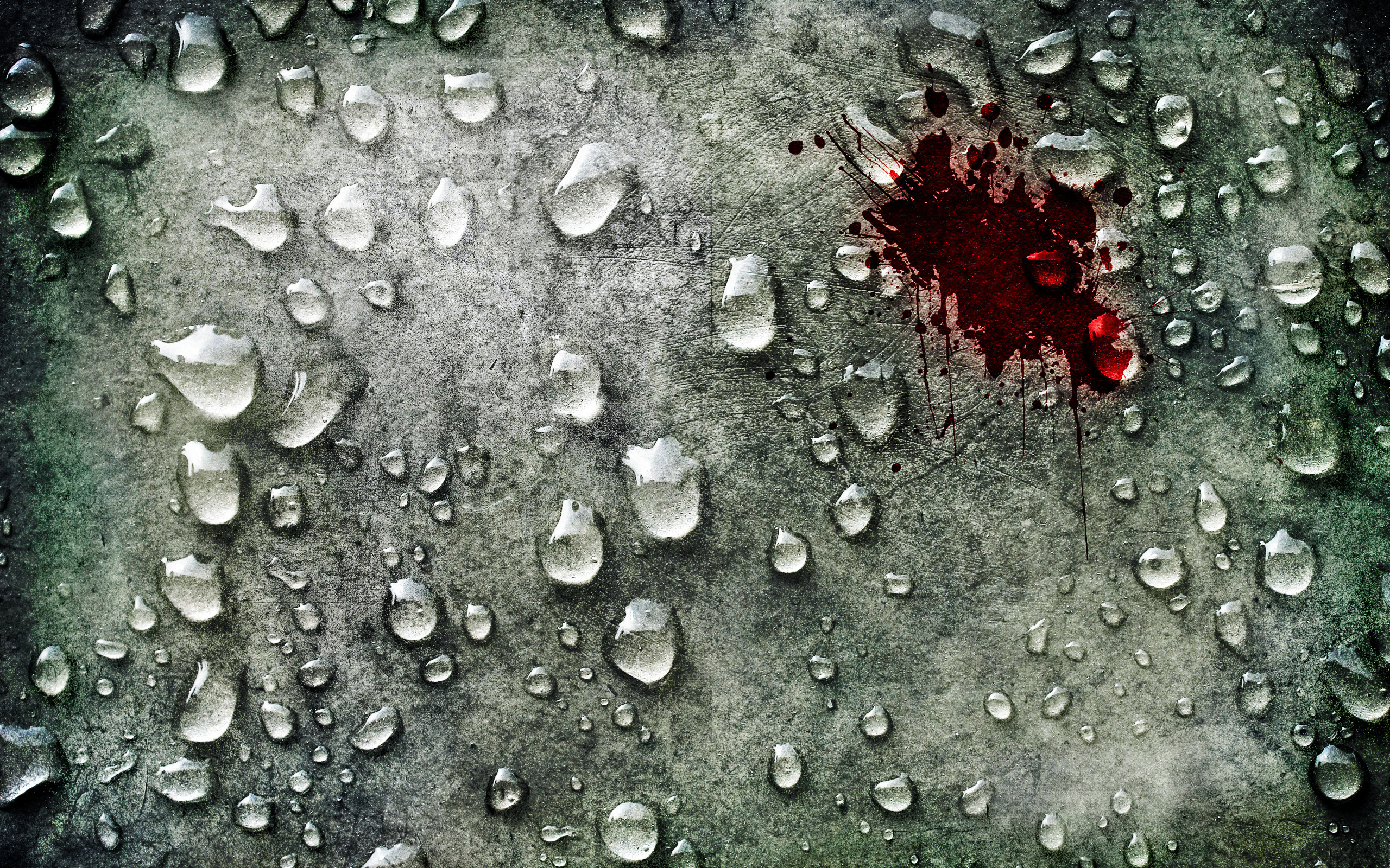 Download mobile wallpaper Grey, Water Drop, Gothic, Water, Blood, Dark for free.