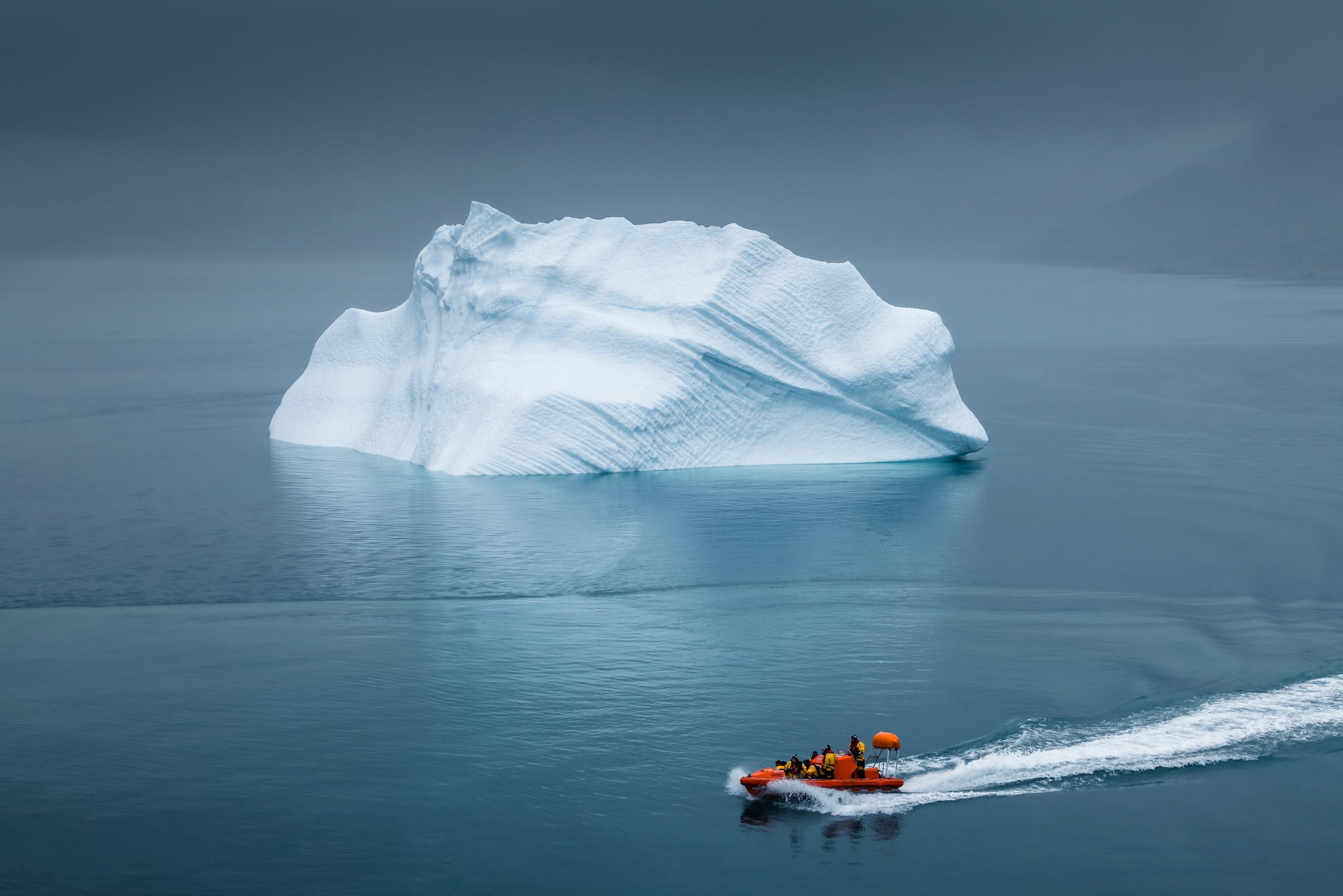 Free download wallpaper Earth, Boat, Iceberg on your PC desktop