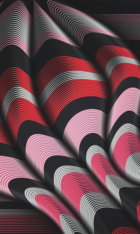 Download mobile wallpaper Abstract, Pink, 3D, Lines, Design, Shapes for free.