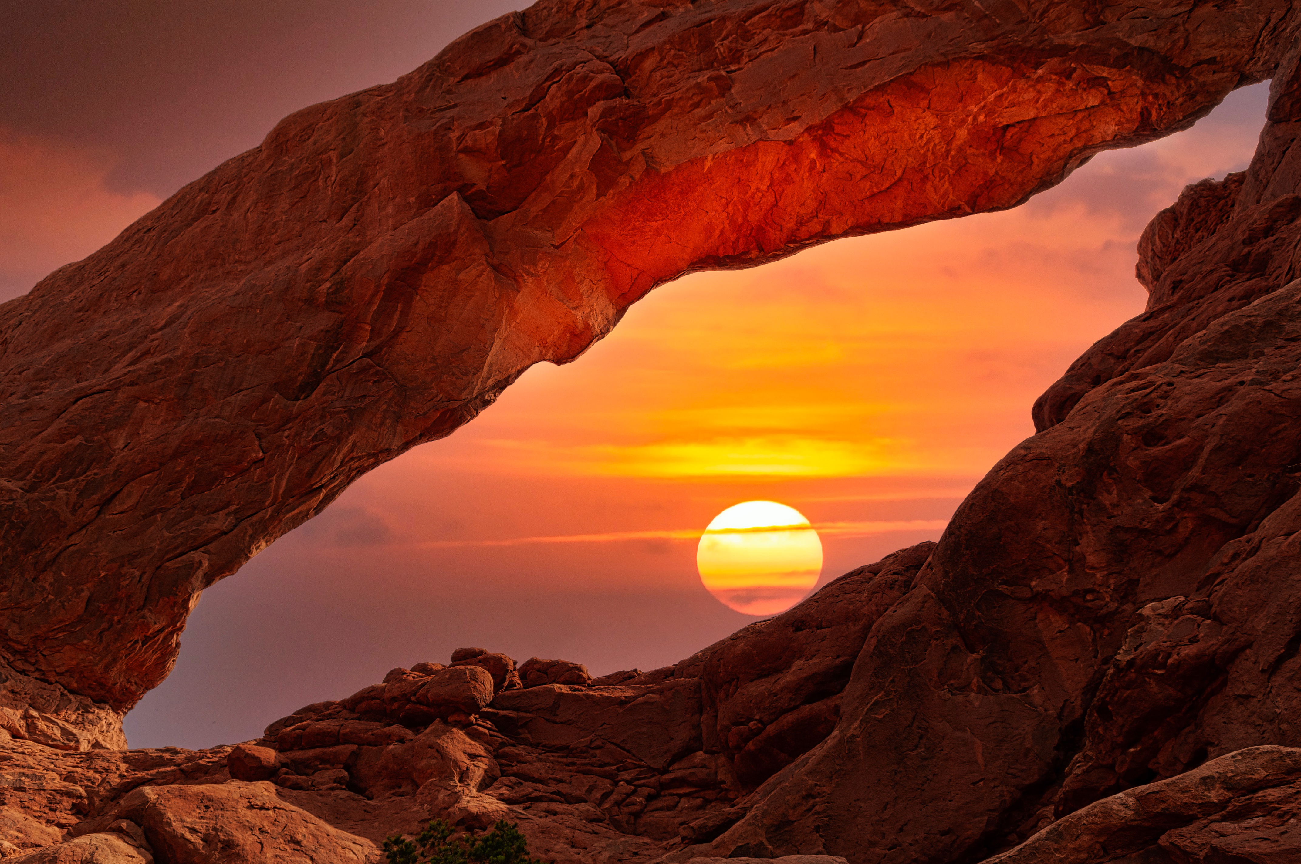 Download mobile wallpaper Sunset, Earth, Arch for free.