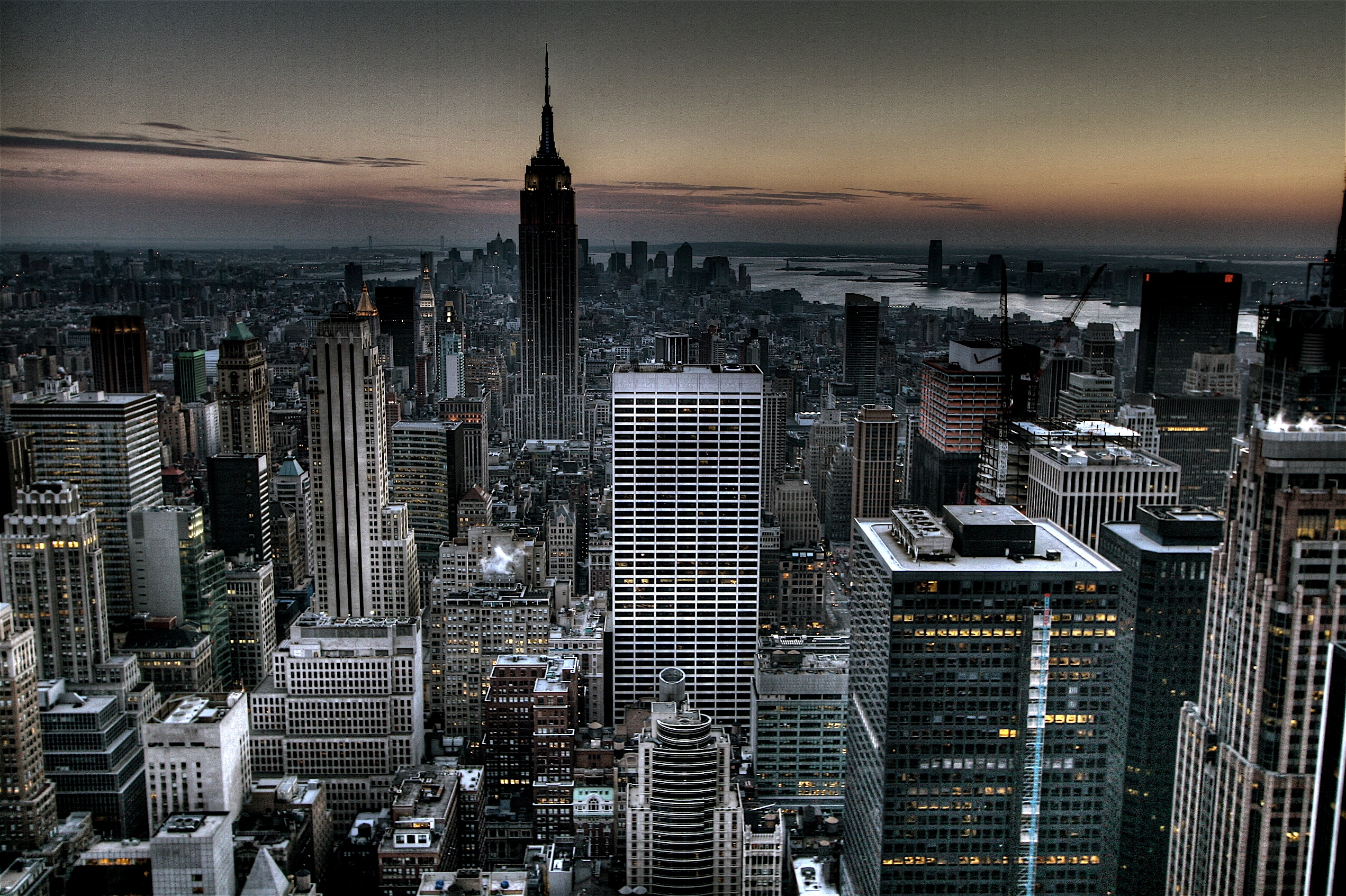 155301 скачать обои небоскребы, сша, нью йорк, города, вечер - заставки и картинки бесплатно