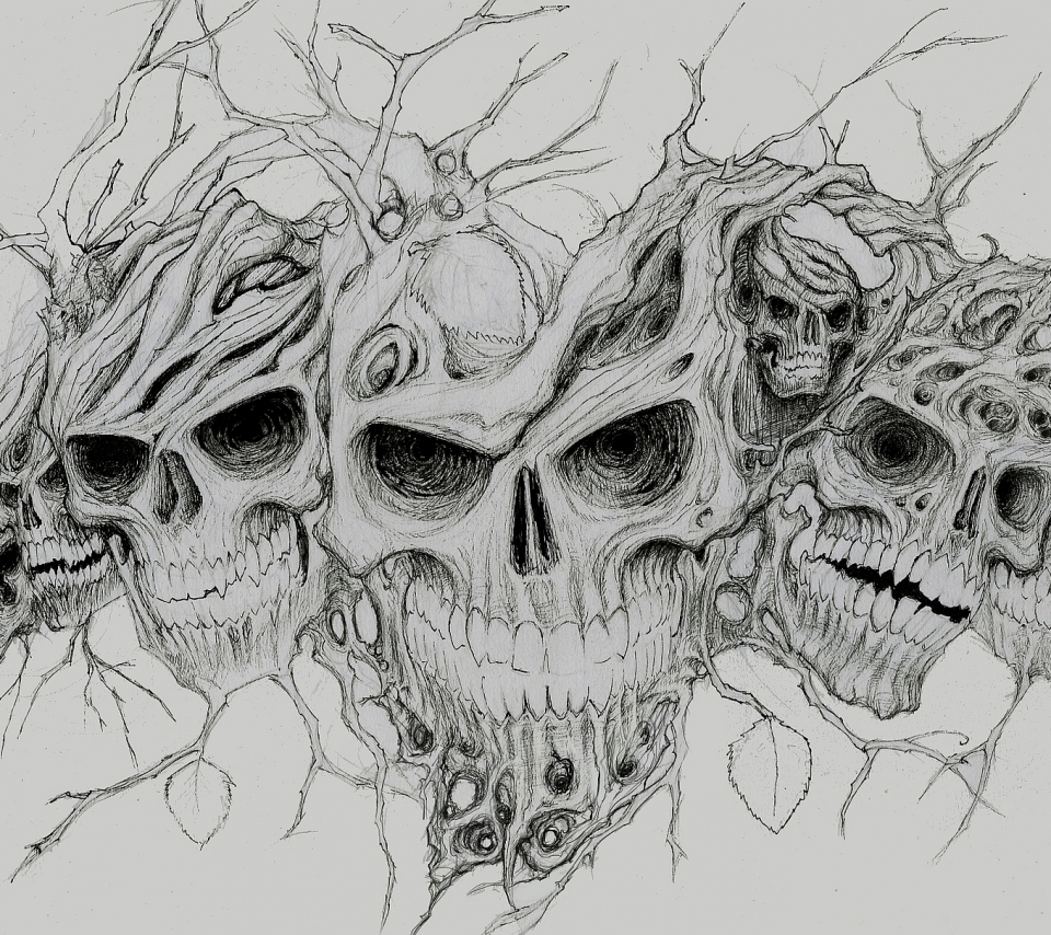 Free download wallpaper Dark, Skull on your PC desktop