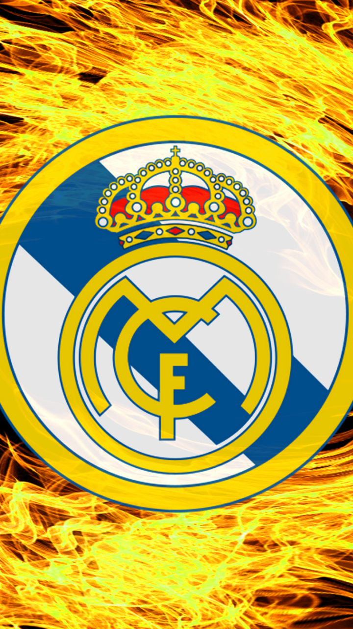 Скачать картинку Футбол, Логотип, Футбольный, Виды Спорта, Лого, Реал Мадрид С Ф в телефон бесплатно.
