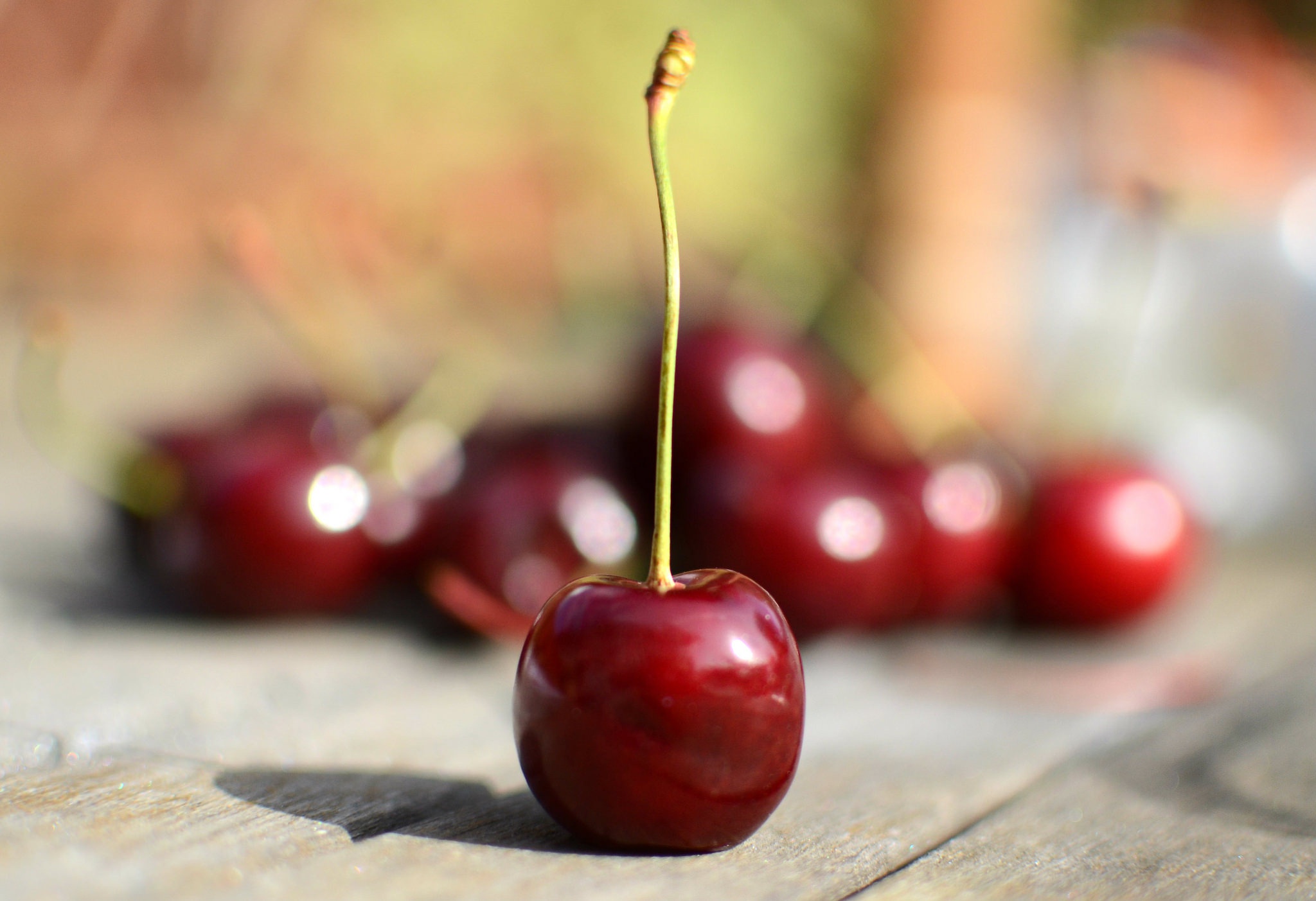 Free download wallpaper Fruits, Food, Cherry, Blur, Fruit on your PC desktop