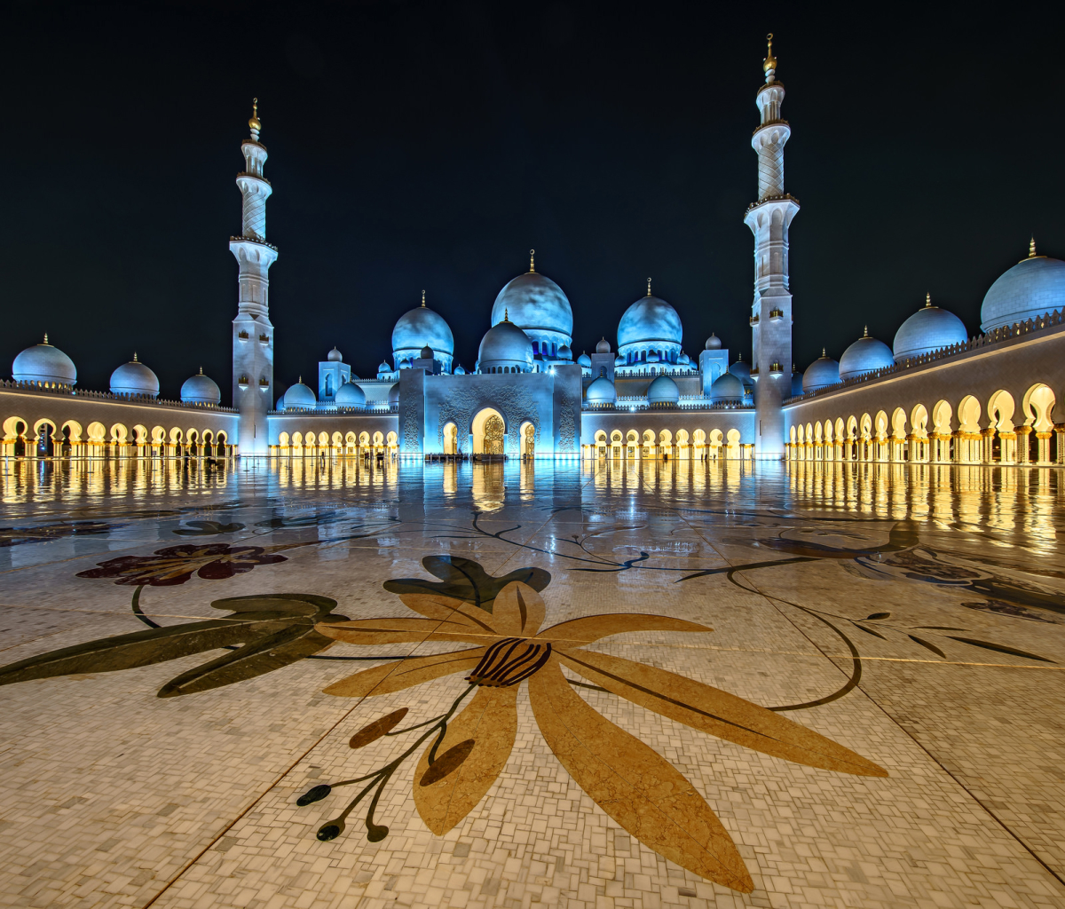 Download mobile wallpaper Night, Architecture, Light, Dome, United Arab Emirates, Abu Dhabi, Mosque, Religious, Sheikh Zayed Grand Mosque, Mosques for free.