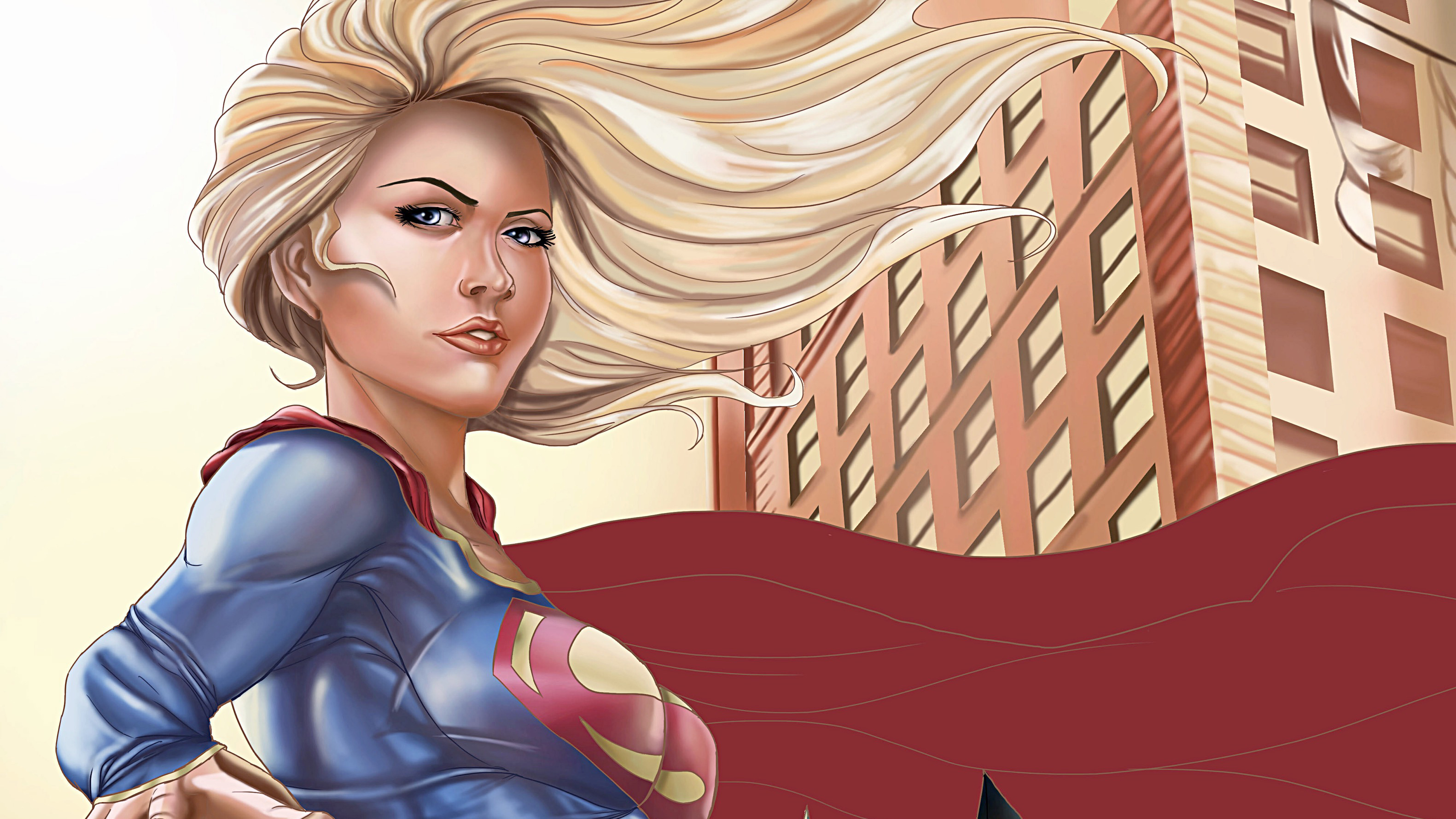 Download mobile wallpaper Superman, Blonde, Blue Eyes, Comics, Dc Comics, Supergirl for free.