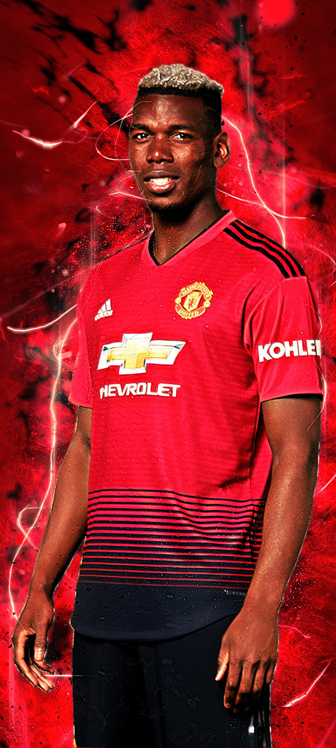 Download mobile wallpaper Sports, Soccer, French, Manchester United F C, Paul Pogba for free.