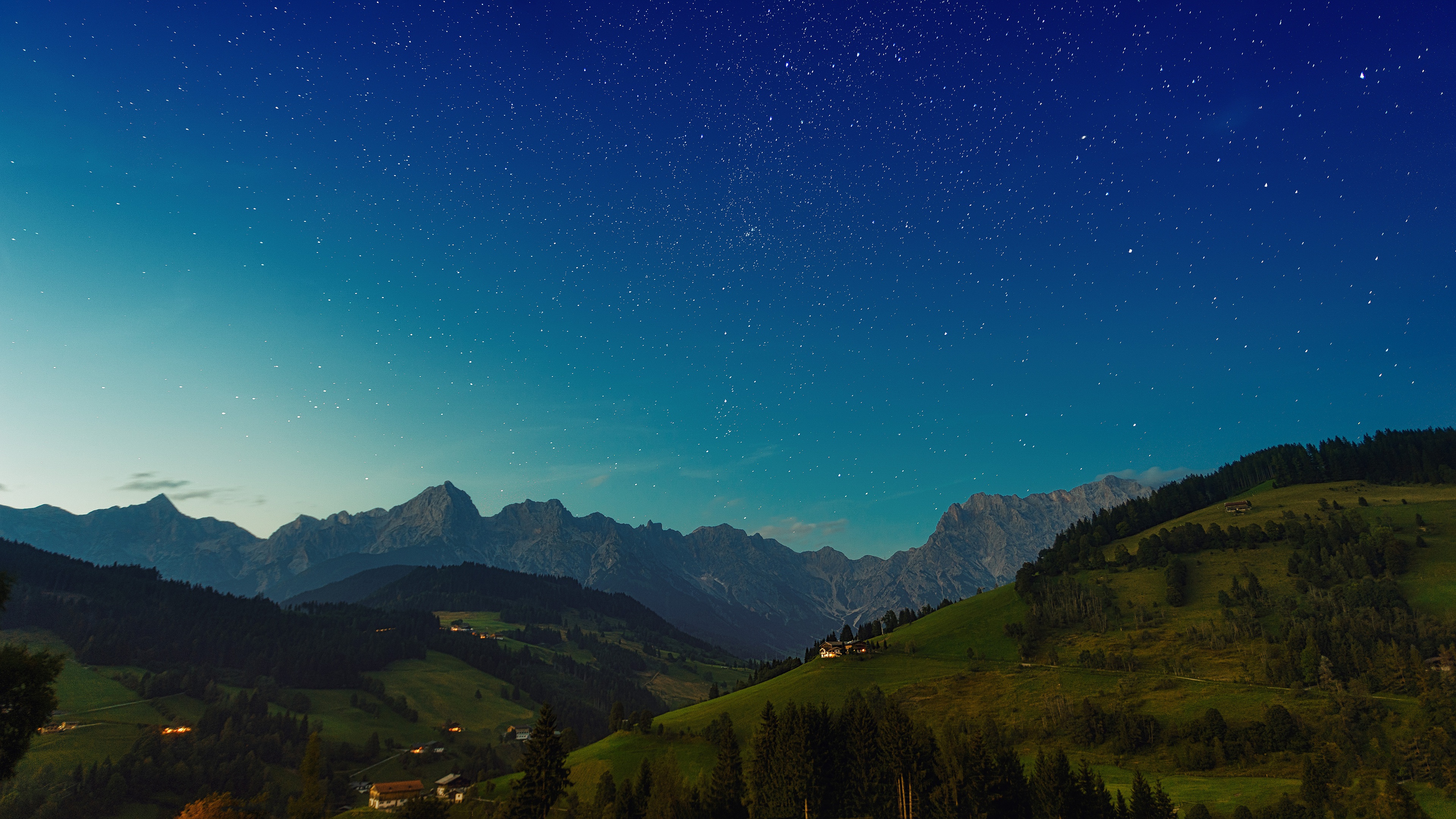 Laden Sie das Landschaft, Wald, Haus, Alpen, Gebirge, Fotografie-Bild kostenlos auf Ihren PC-Desktop herunter