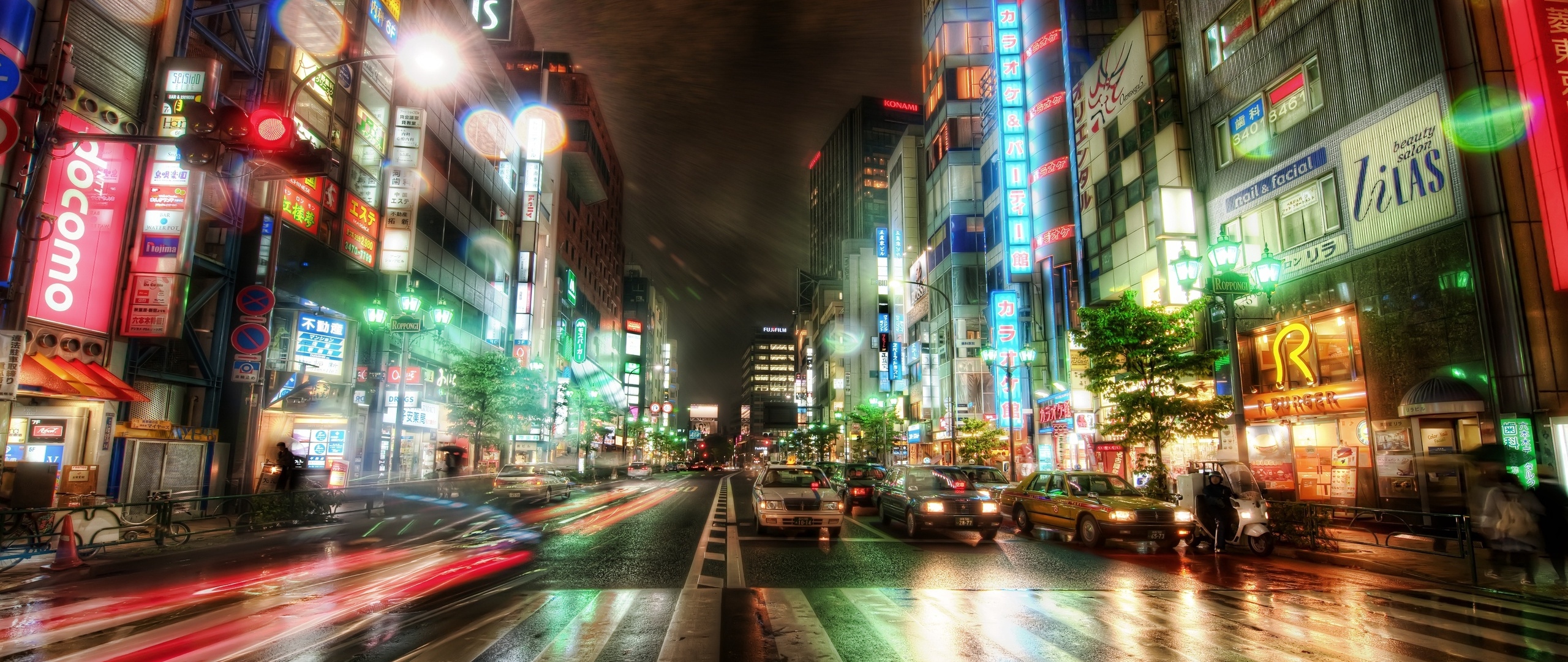 Скачать обои бесплатно Города, Ночь, Город, Свет, Дорога, Япония, Токио, Сделано Человеком картинка на рабочий стол ПК
