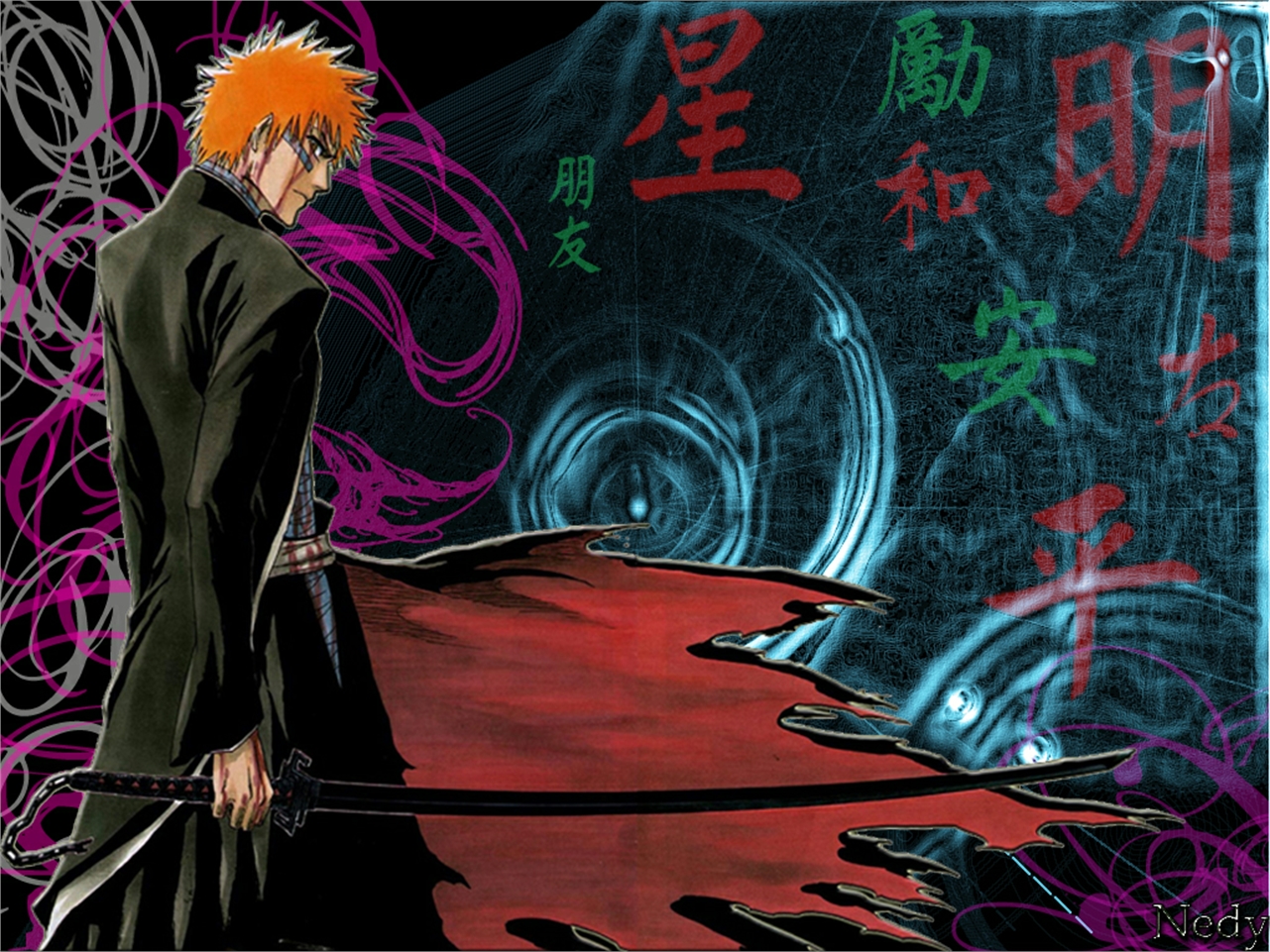 Handy-Wallpaper Bleach, Animes, Ichigo Kurosaki kostenlos herunterladen.